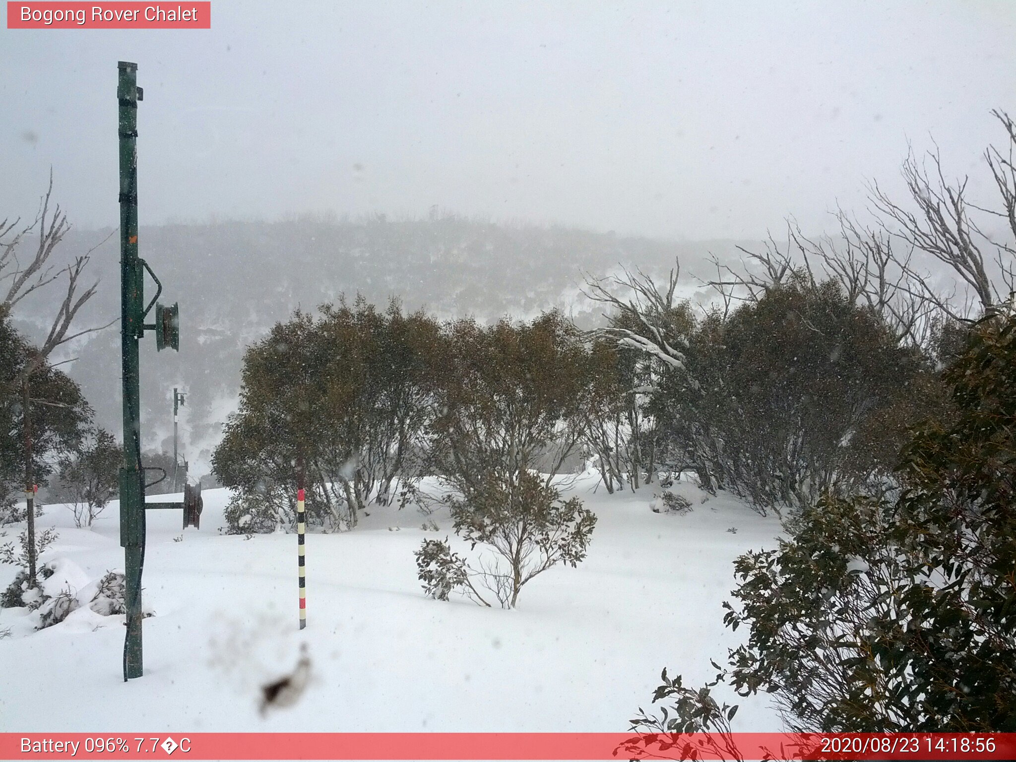 Bogong Web Cam 2:18pm Sunday 23rd of August 2020