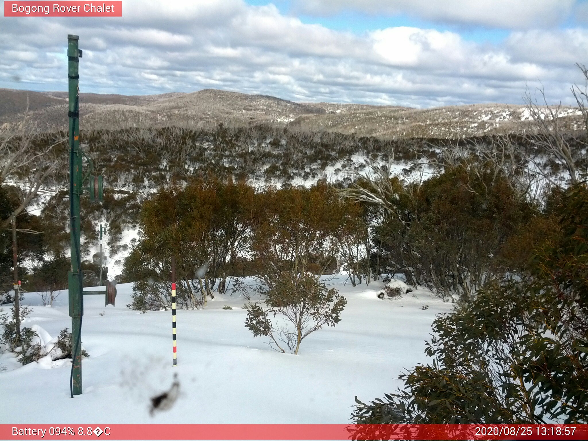 Bogong Web Cam 1:18pm Tuesday 25th of August 2020