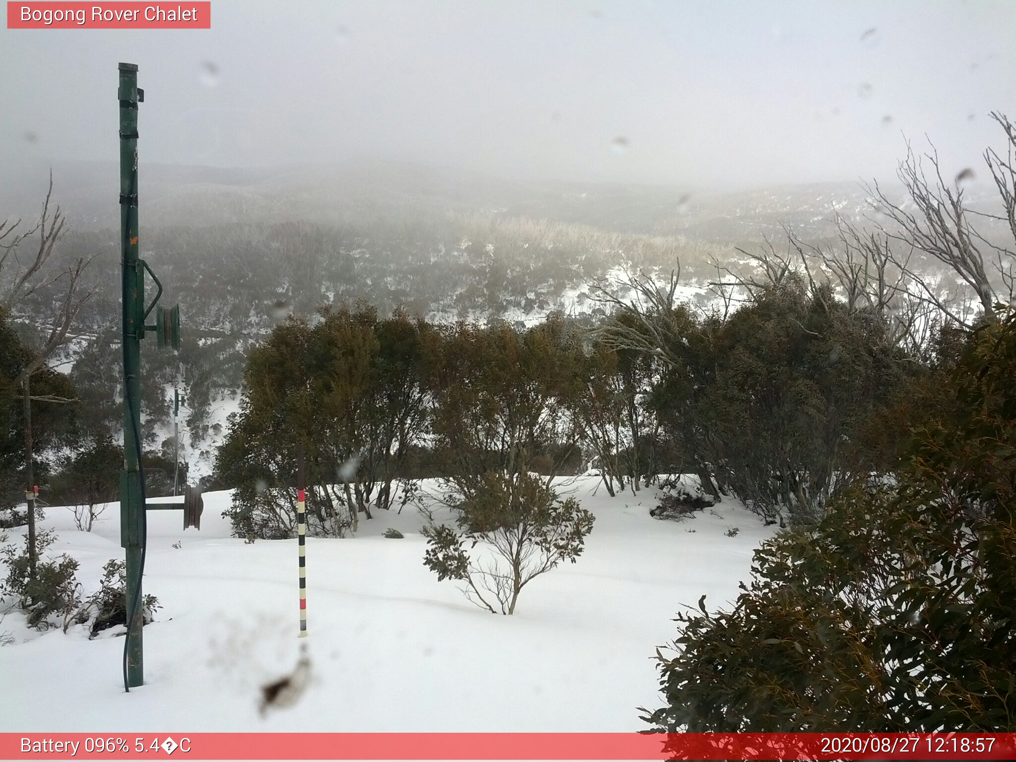 Bogong Web Cam 12:18pm Thursday 27th of August 2020