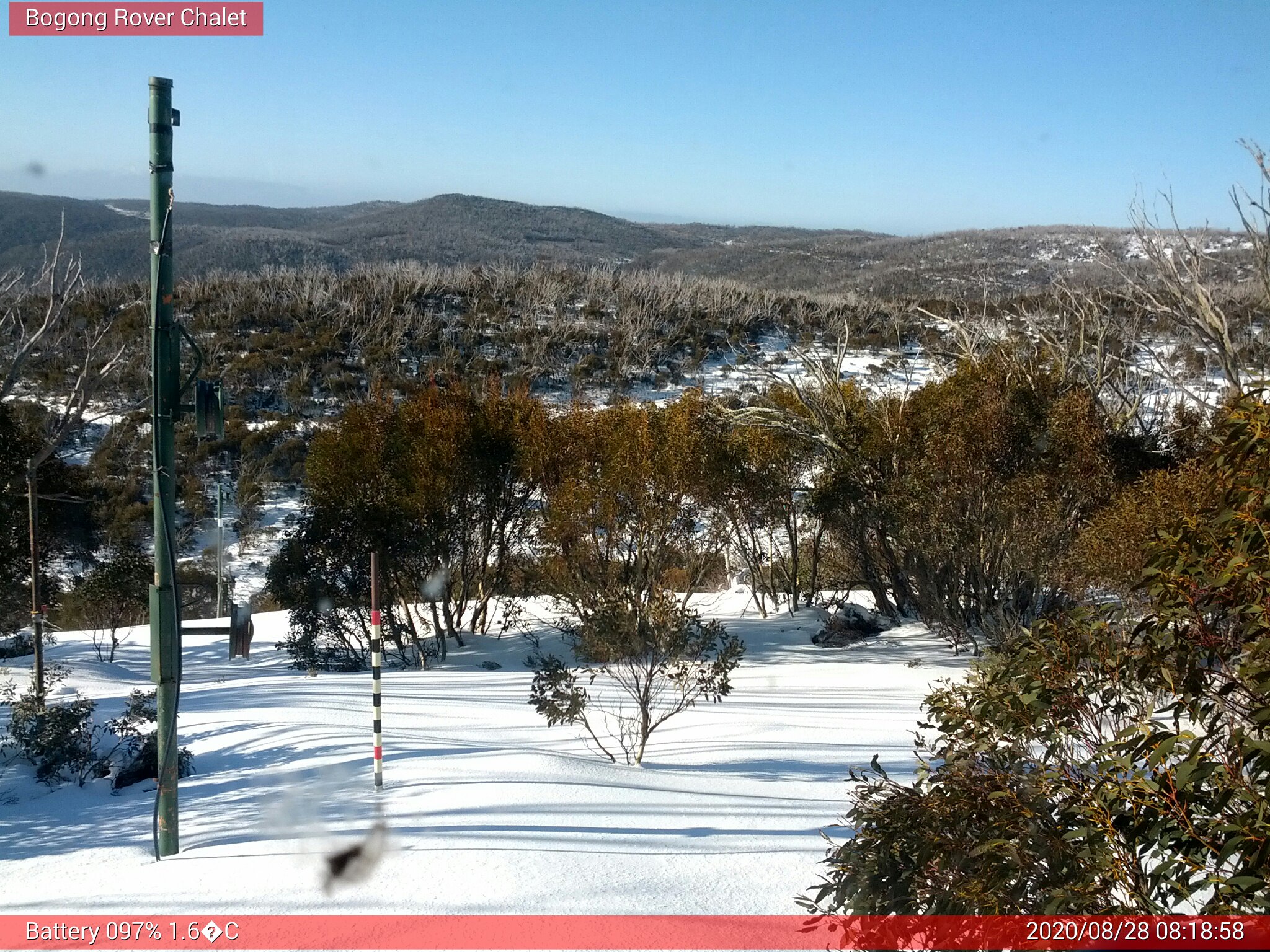 Bogong Web Cam 8:18am Friday 28th of August 2020