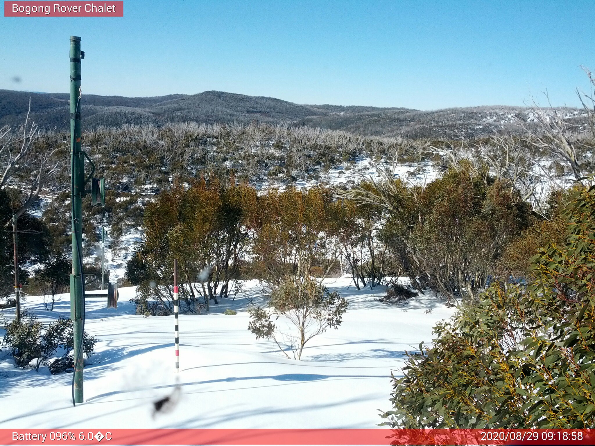 Bogong Web Cam 9:18am Saturday 29th of August 2020