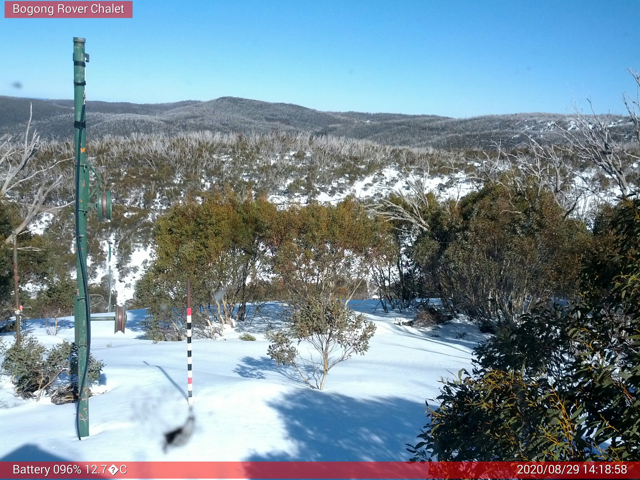 Bogong Web Cam 2:18pm Saturday 29th of August 2020