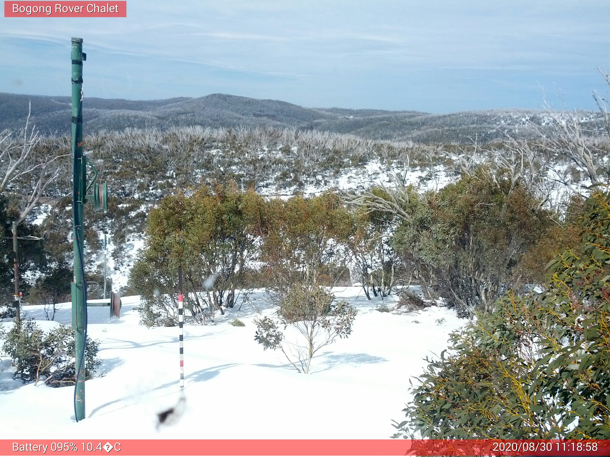 Bogong Web Cam 11:18am Sunday 30th of August 2020