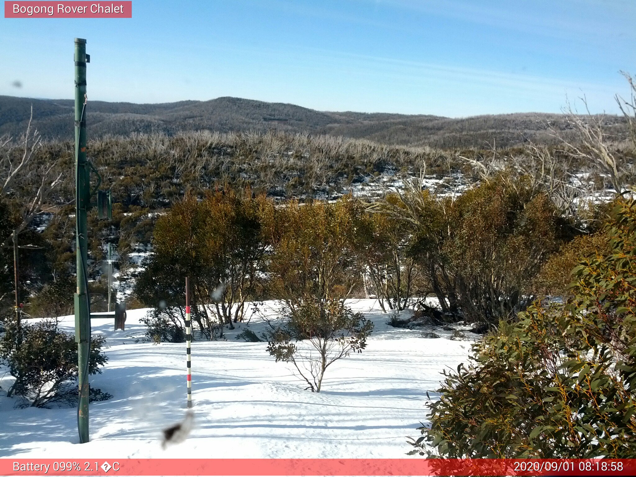 Bogong Web Cam 8:18am Tuesday 1st of September 2020