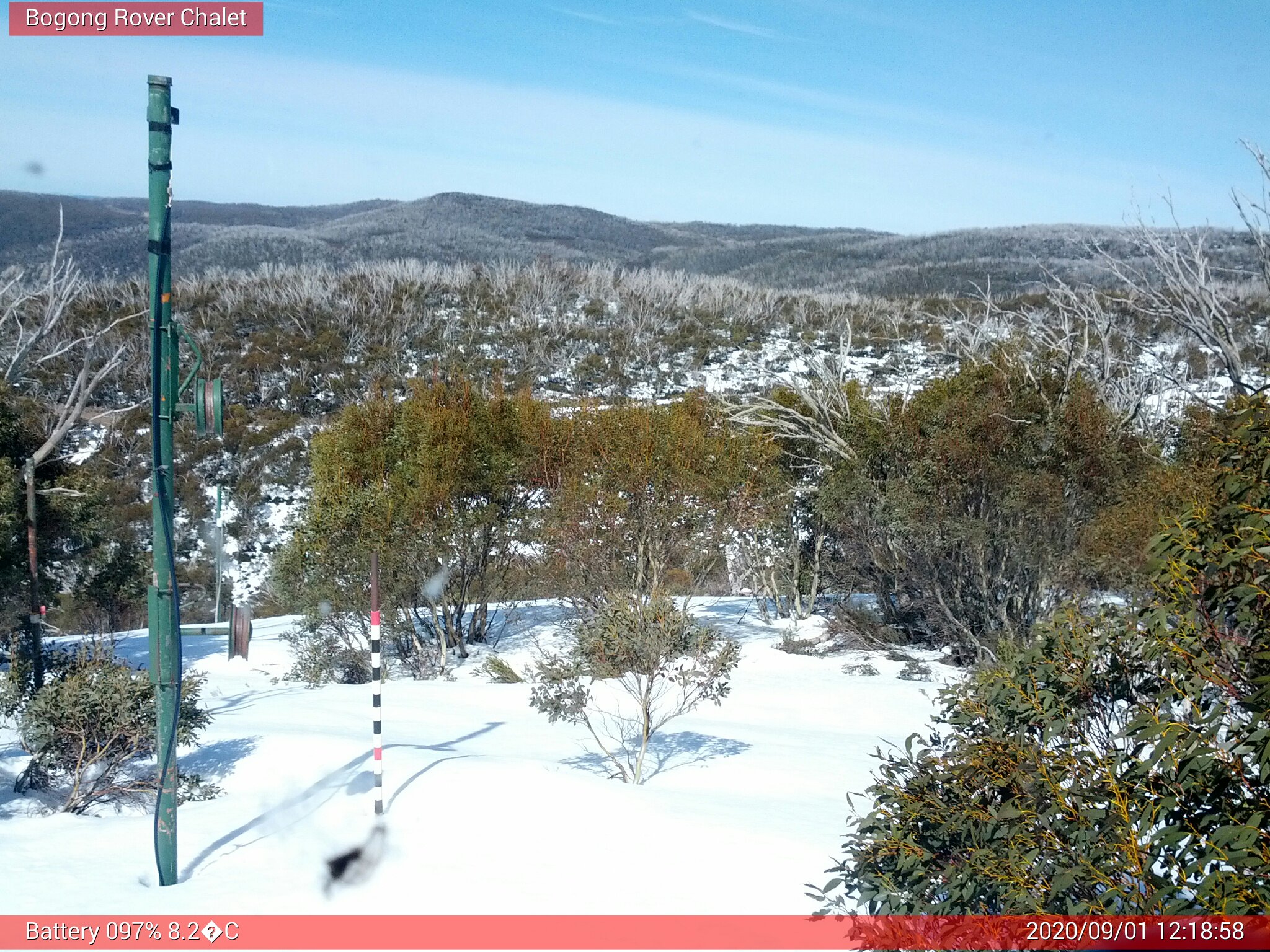 Bogong Web Cam 12:18pm Tuesday 1st of September 2020