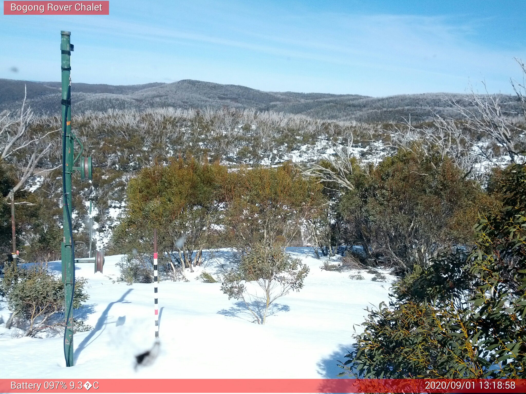 Bogong Web Cam 1:18pm Tuesday 1st of September 2020