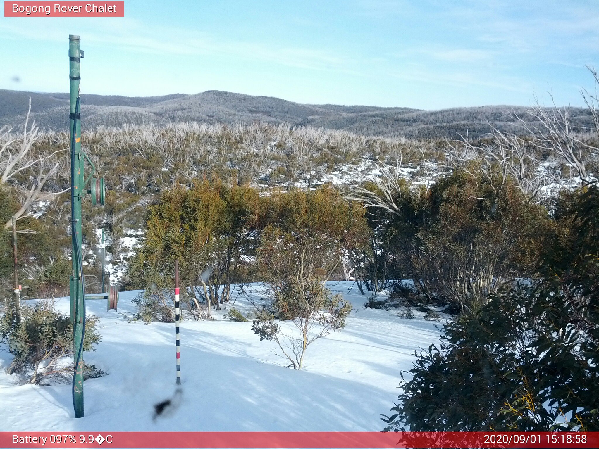 Bogong Web Cam 3:18pm Tuesday 1st of September 2020