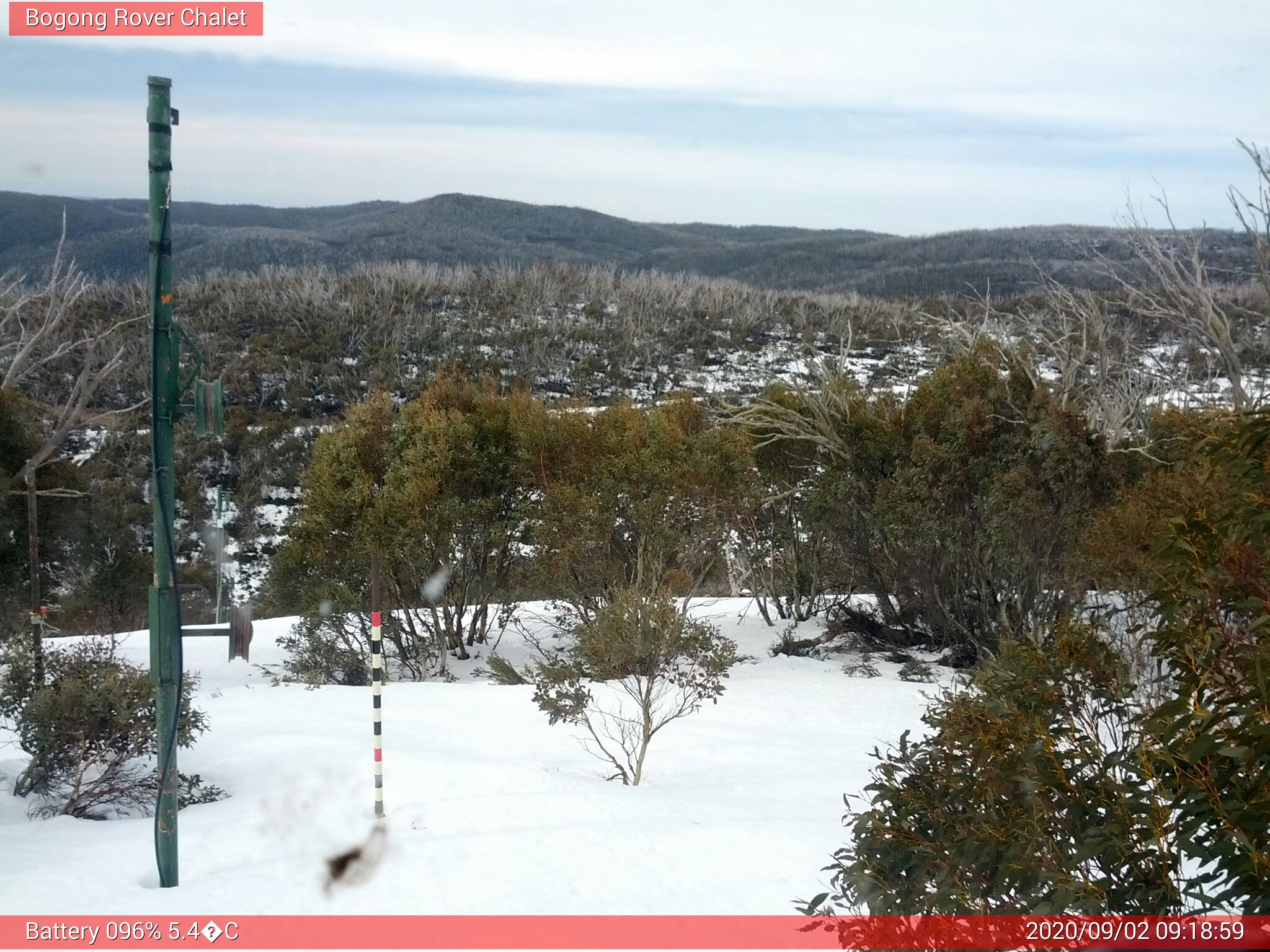 Bogong Web Cam 9:18am Wednesday 2nd of September 2020