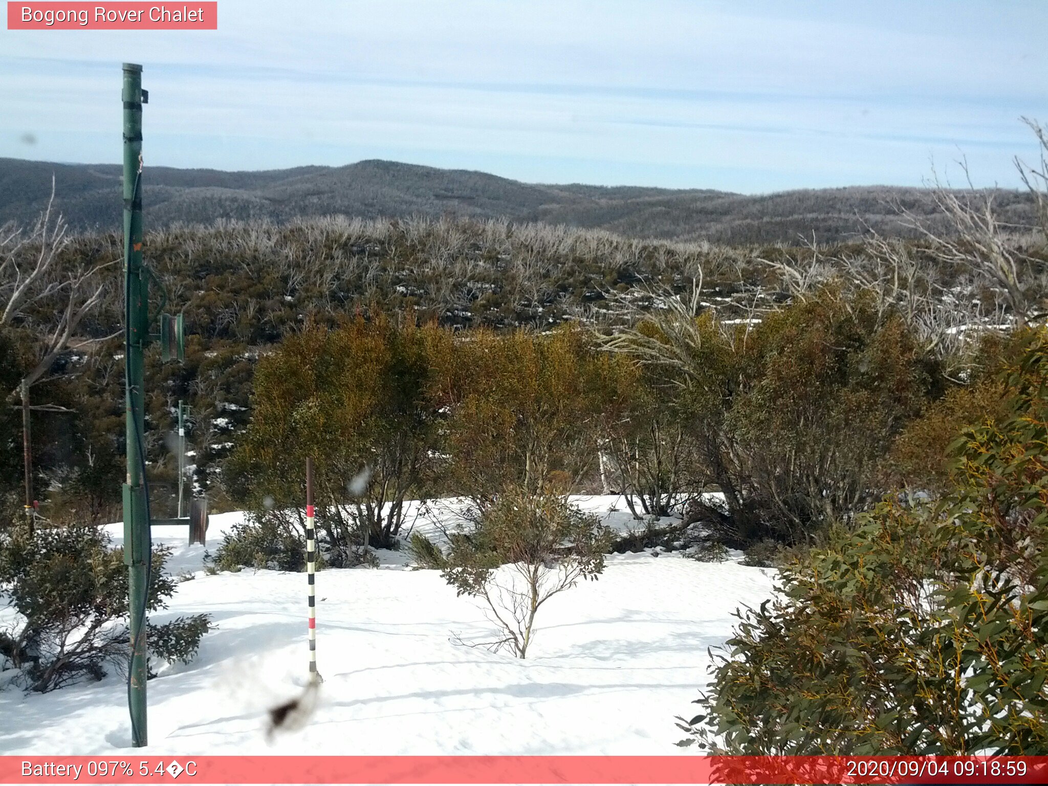 Bogong Web Cam 9:18am Friday 4th of September 2020