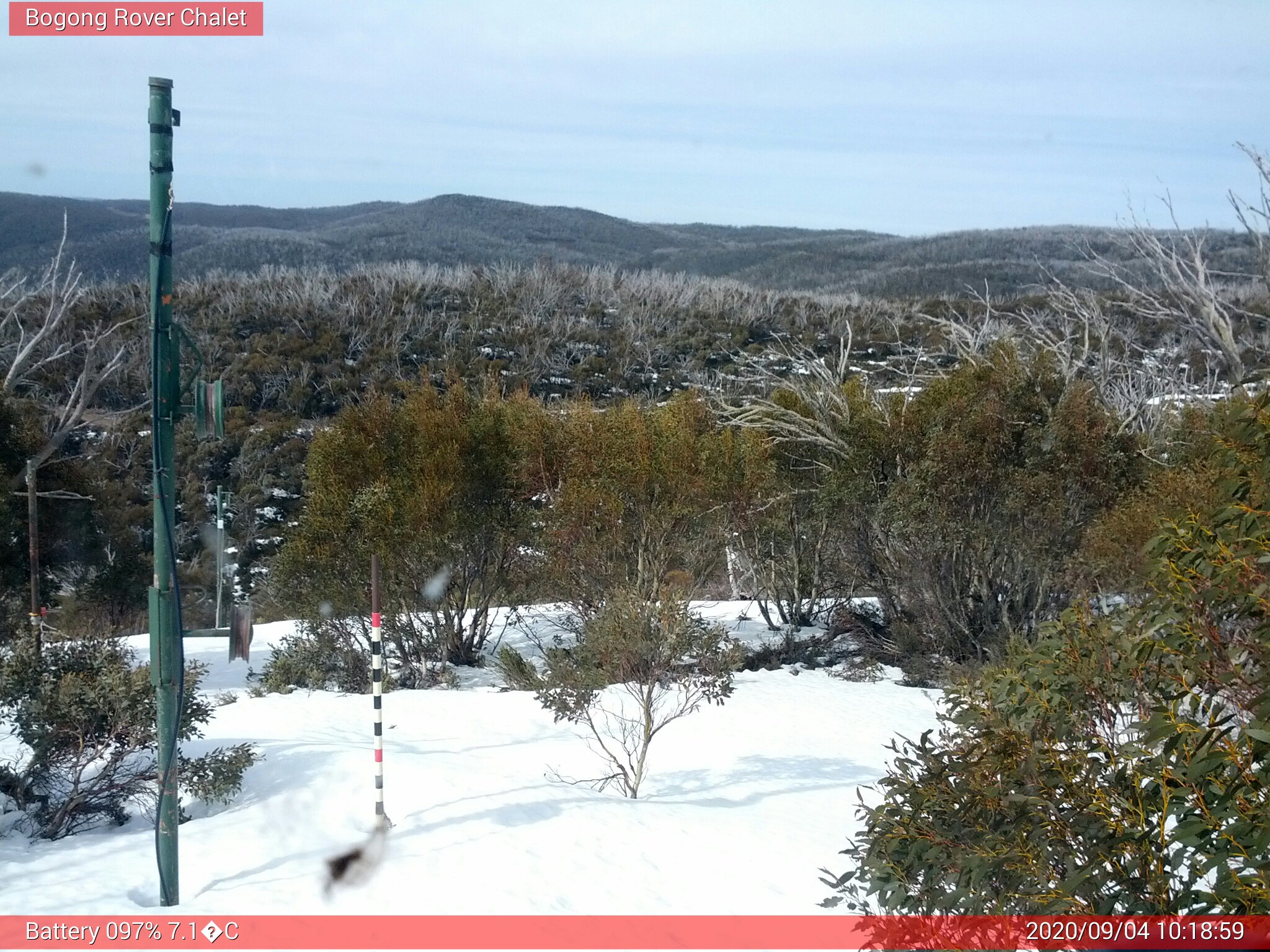 Bogong Web Cam 10:18am Friday 4th of September 2020