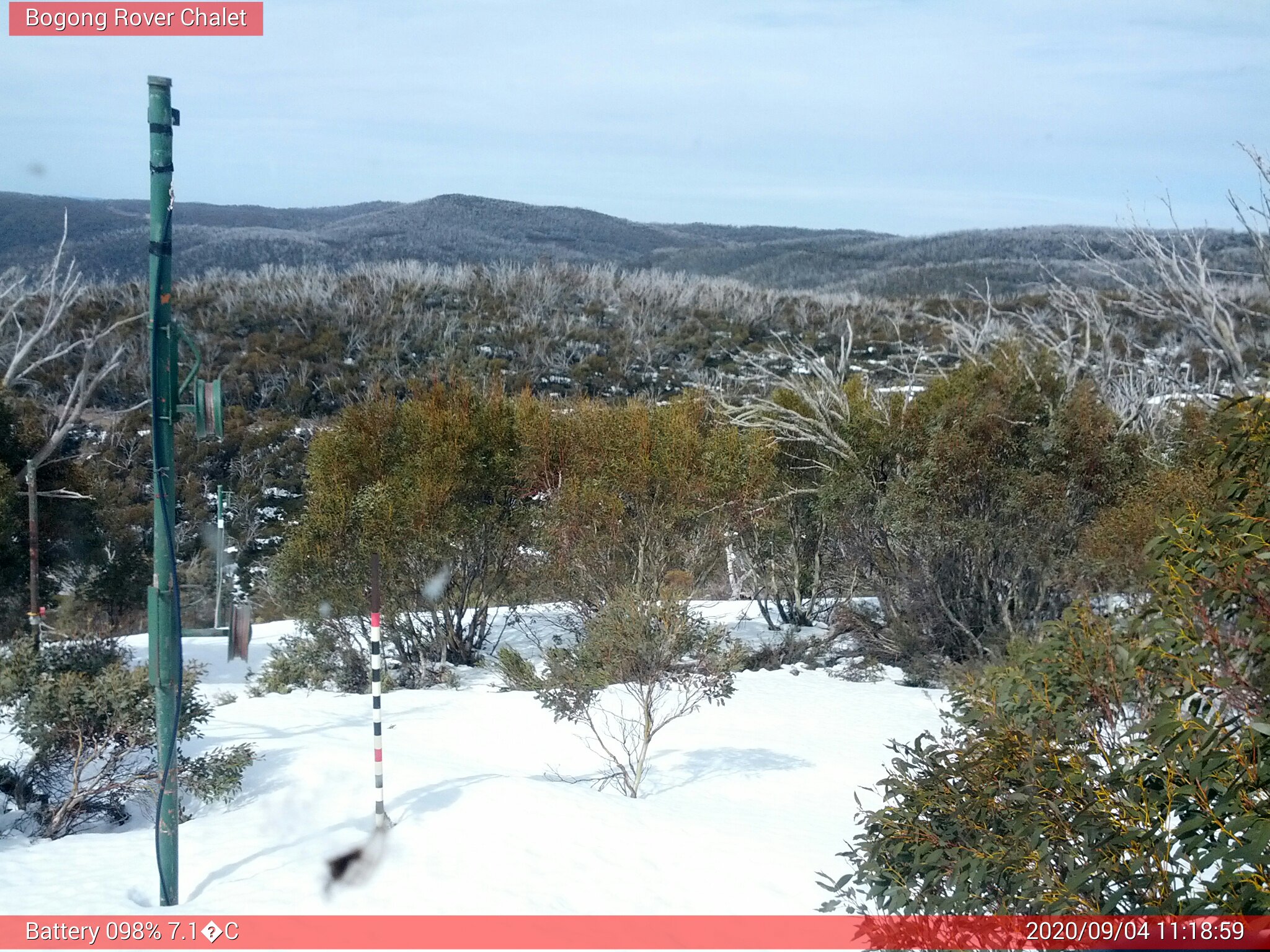 Bogong Web Cam 11:18am Friday 4th of September 2020