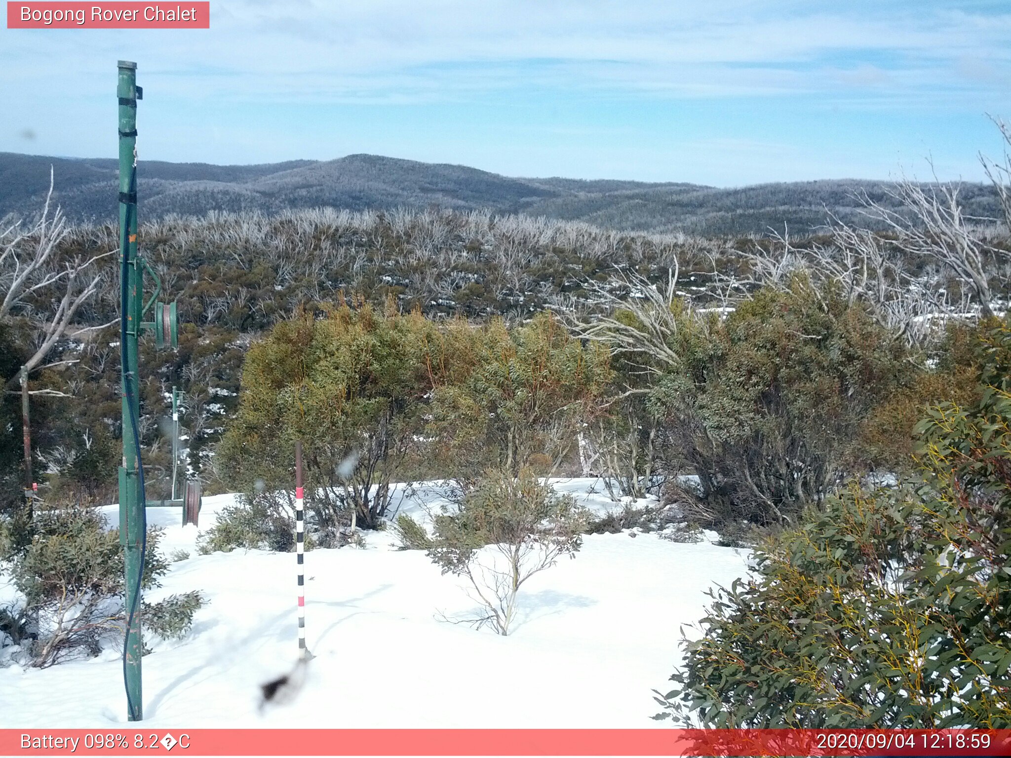 Bogong Web Cam 12:18pm Friday 4th of September 2020