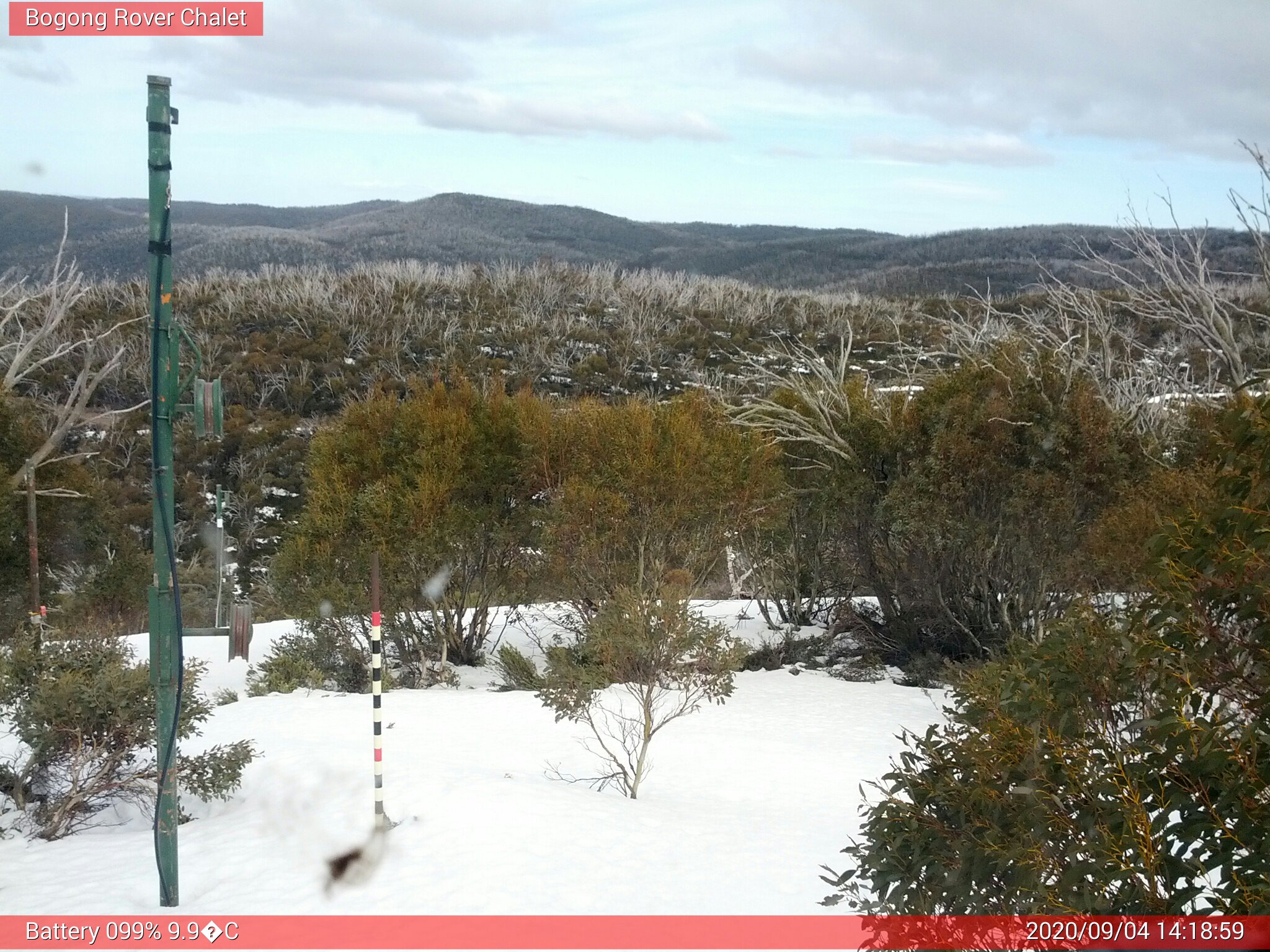 Bogong Web Cam 2:18pm Friday 4th of September 2020