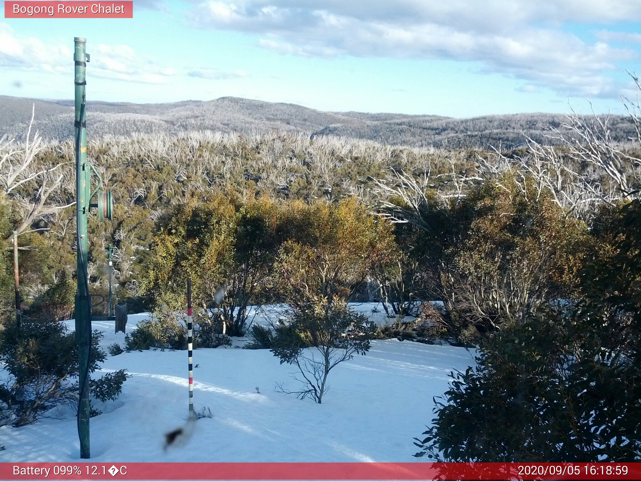 Bogong Web Cam 4:18pm Saturday 5th of September 2020