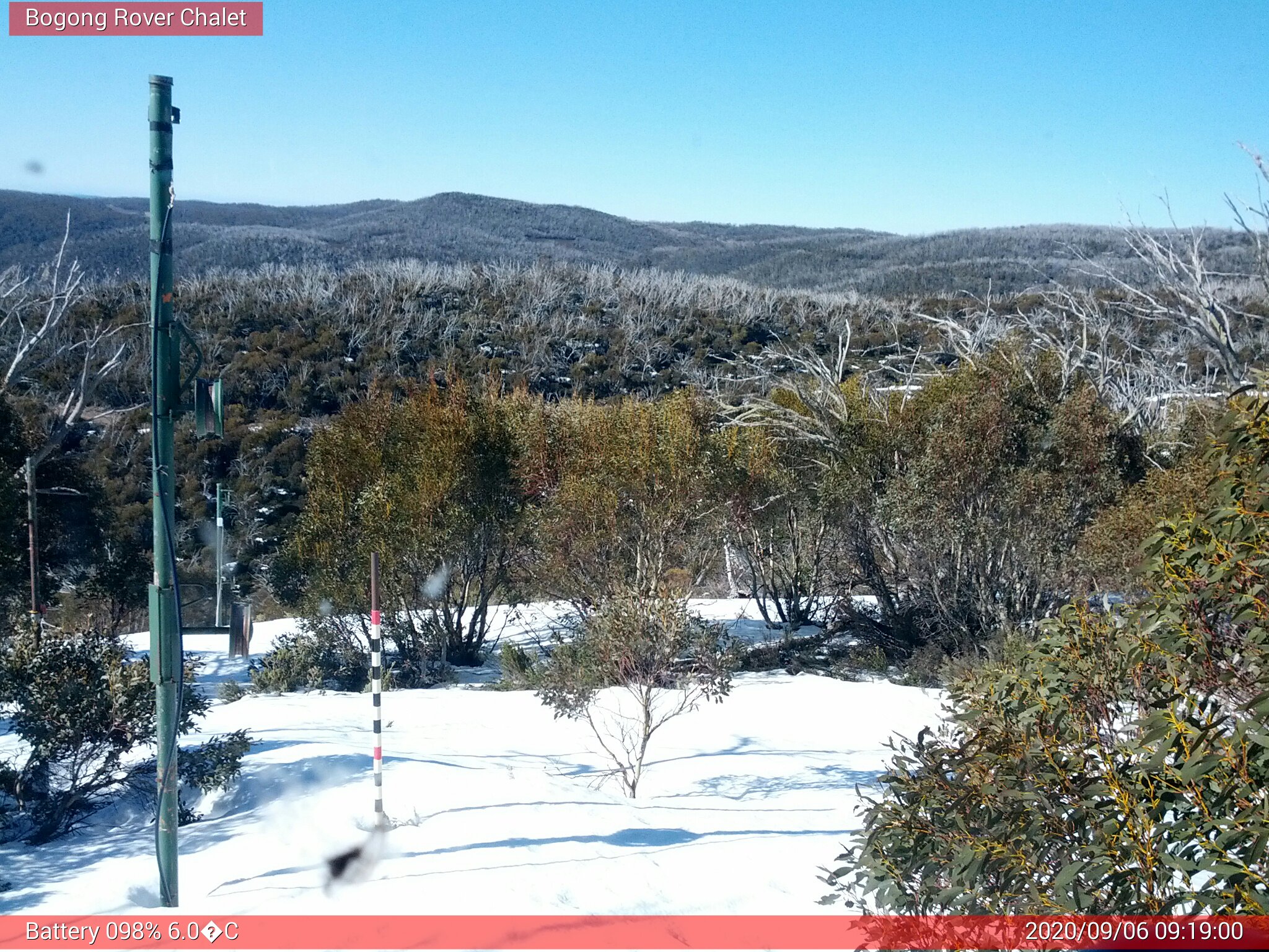 Bogong Web Cam 9:18am Sunday 6th of September 2020