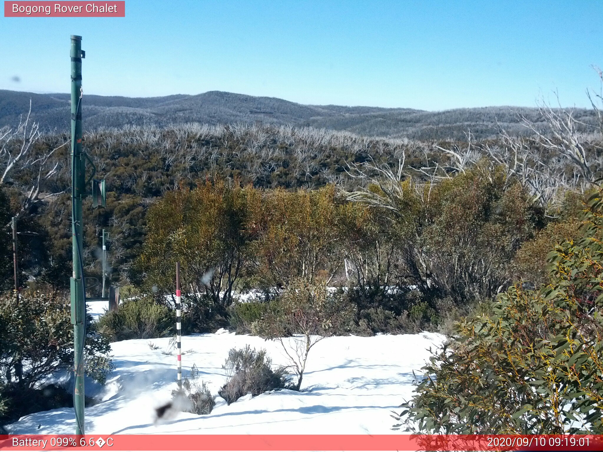 Bogong Web Cam 9:19am Thursday 10th of September 2020