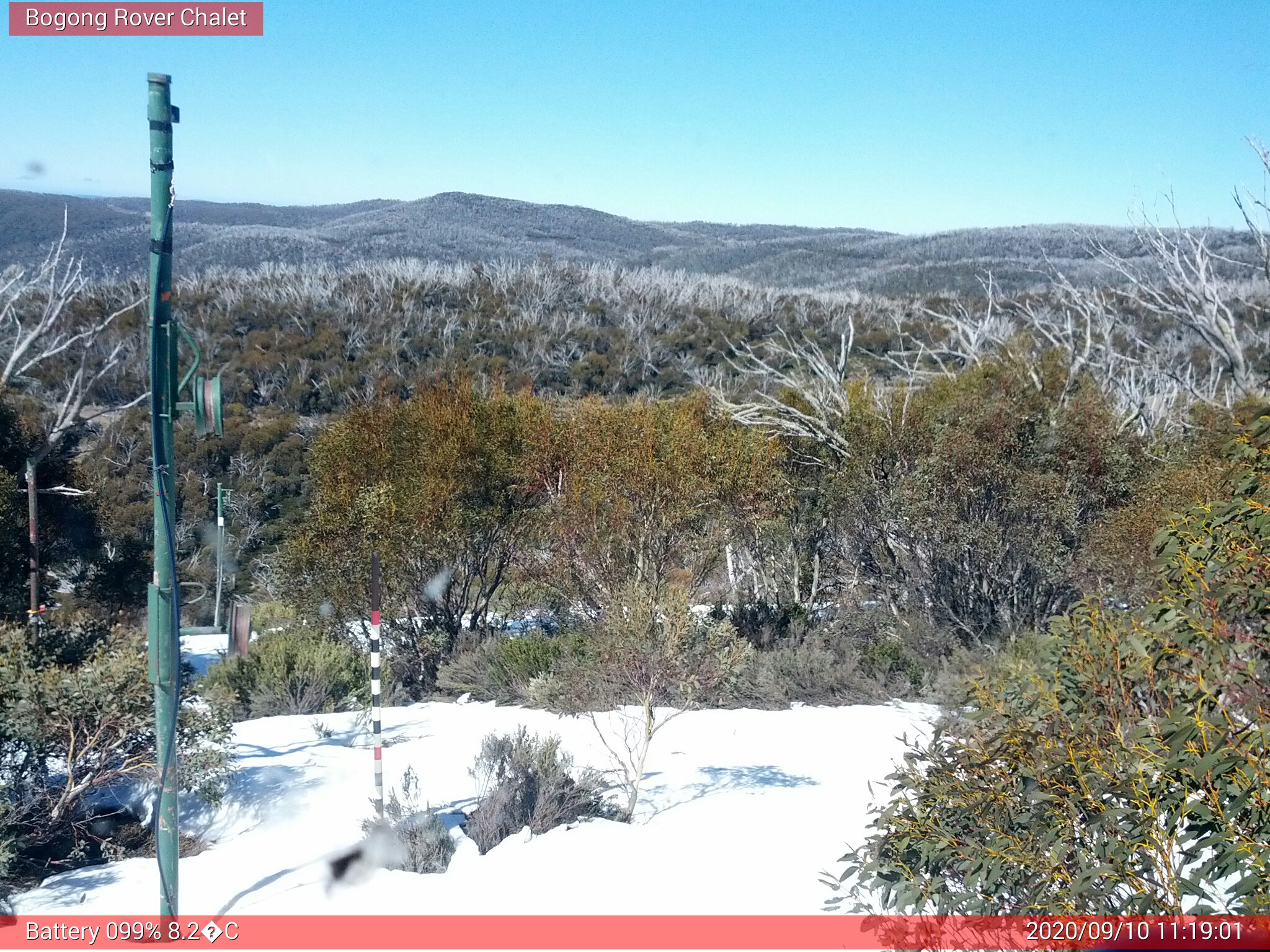 Bogong Web Cam 11:19am Thursday 10th of September 2020