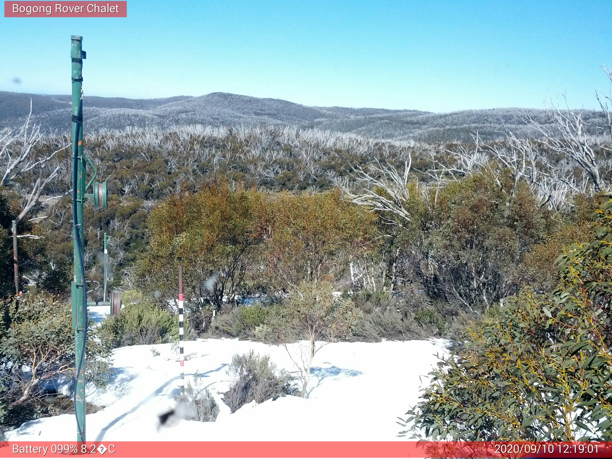 Bogong Web Cam 12:19pm Thursday 10th of September 2020