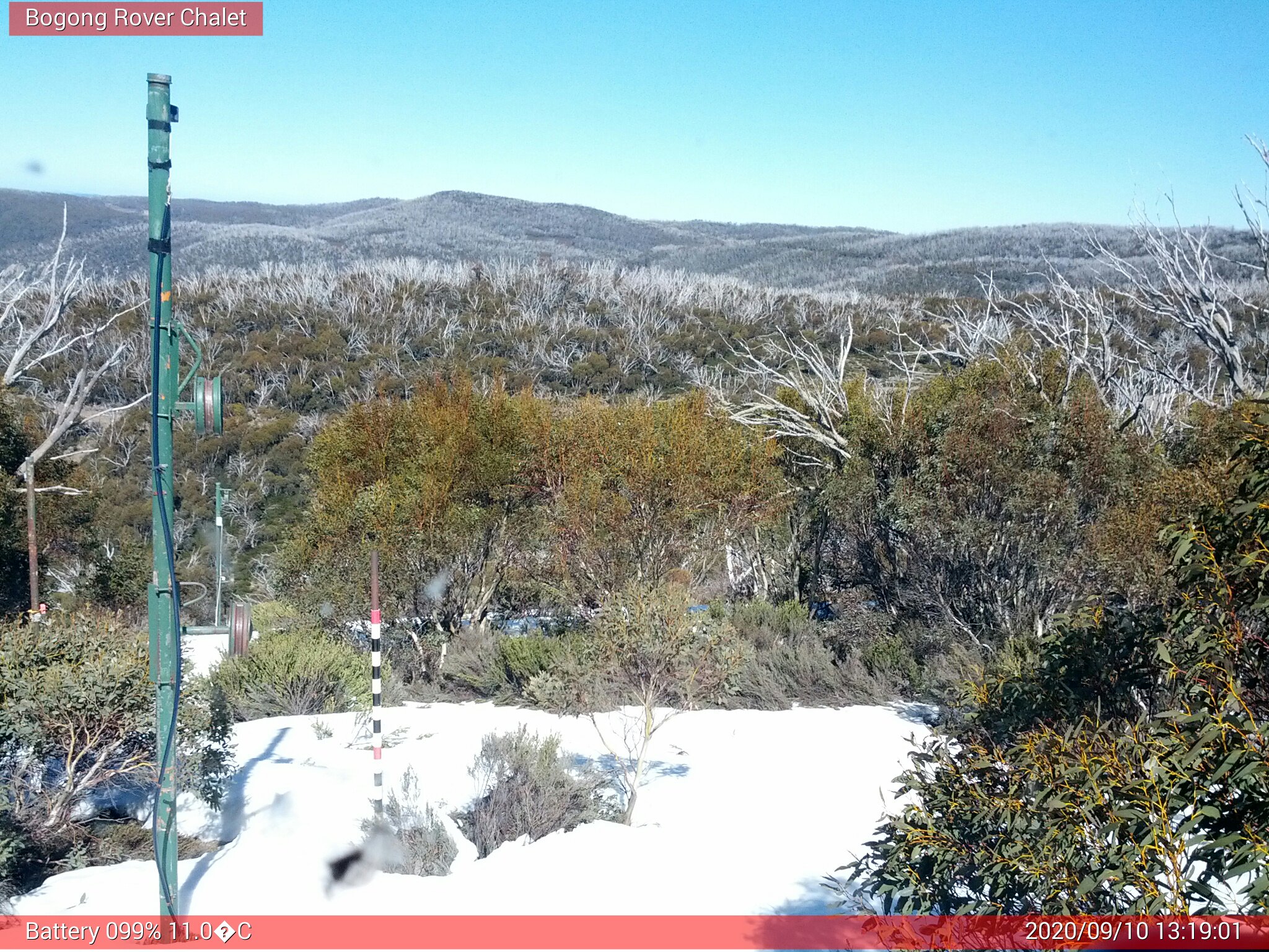 Bogong Web Cam 1:19pm Thursday 10th of September 2020