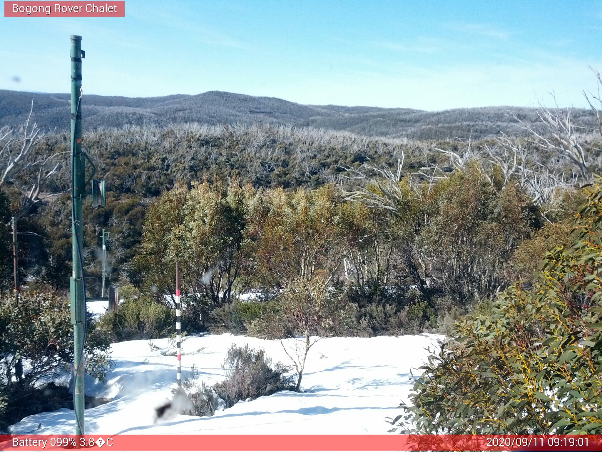 Bogong Web Cam 9:19am Friday 11th of September 2020