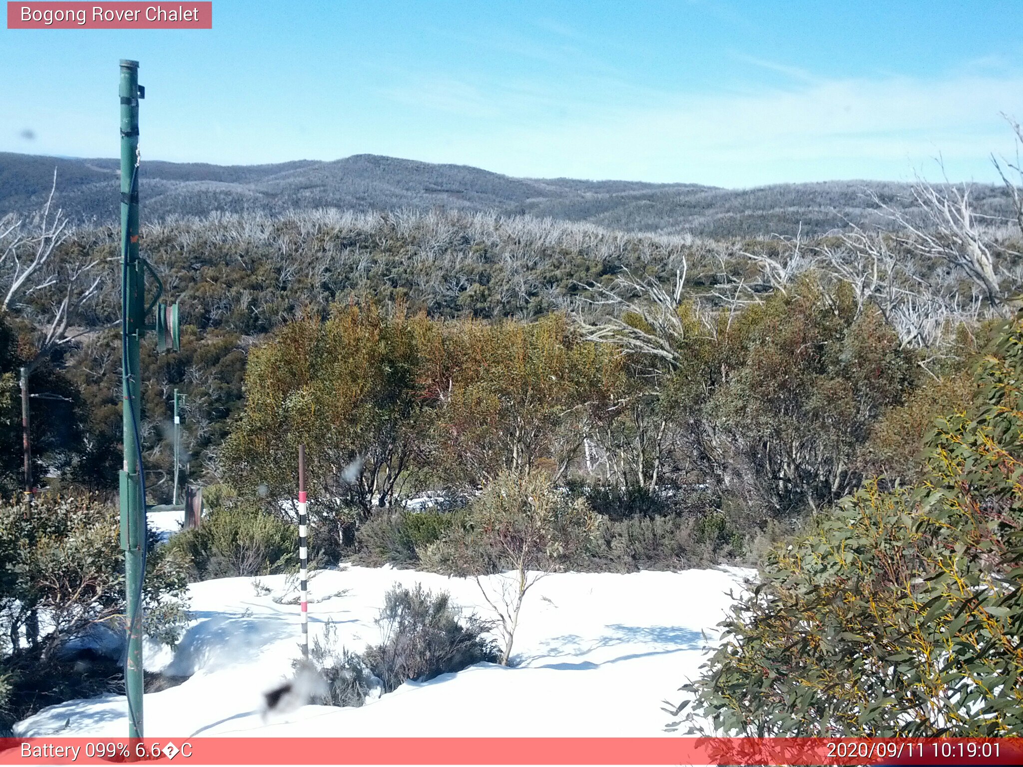 Bogong Web Cam 10:19am Friday 11th of September 2020