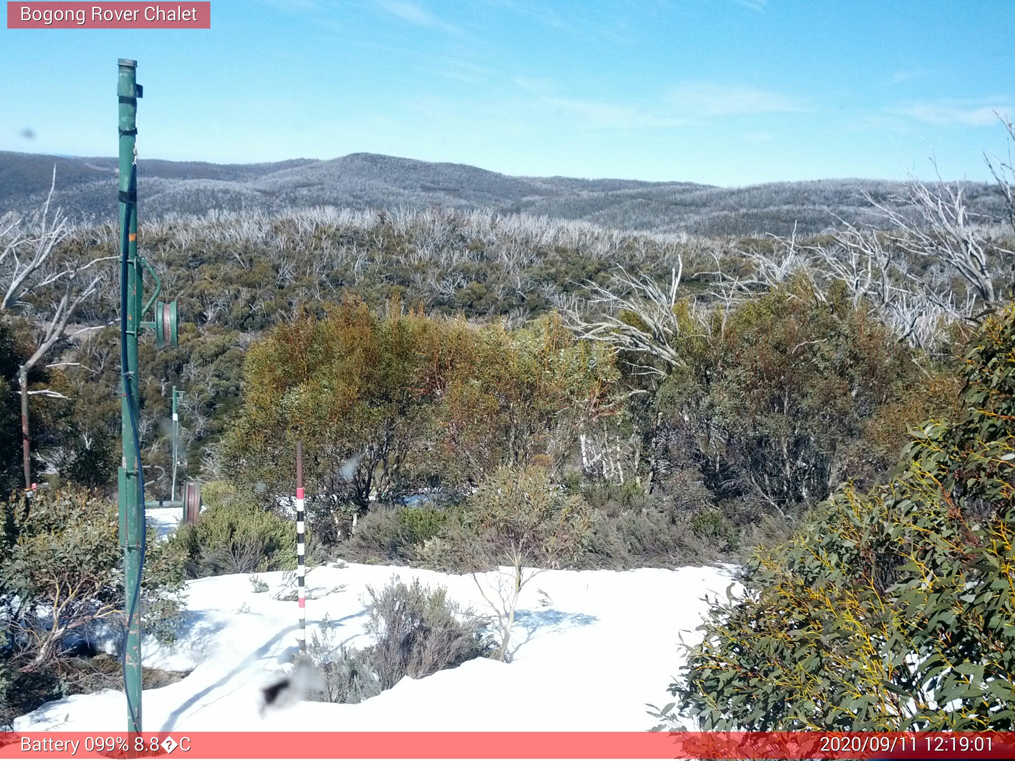 Bogong Web Cam 12:19pm Friday 11th of September 2020