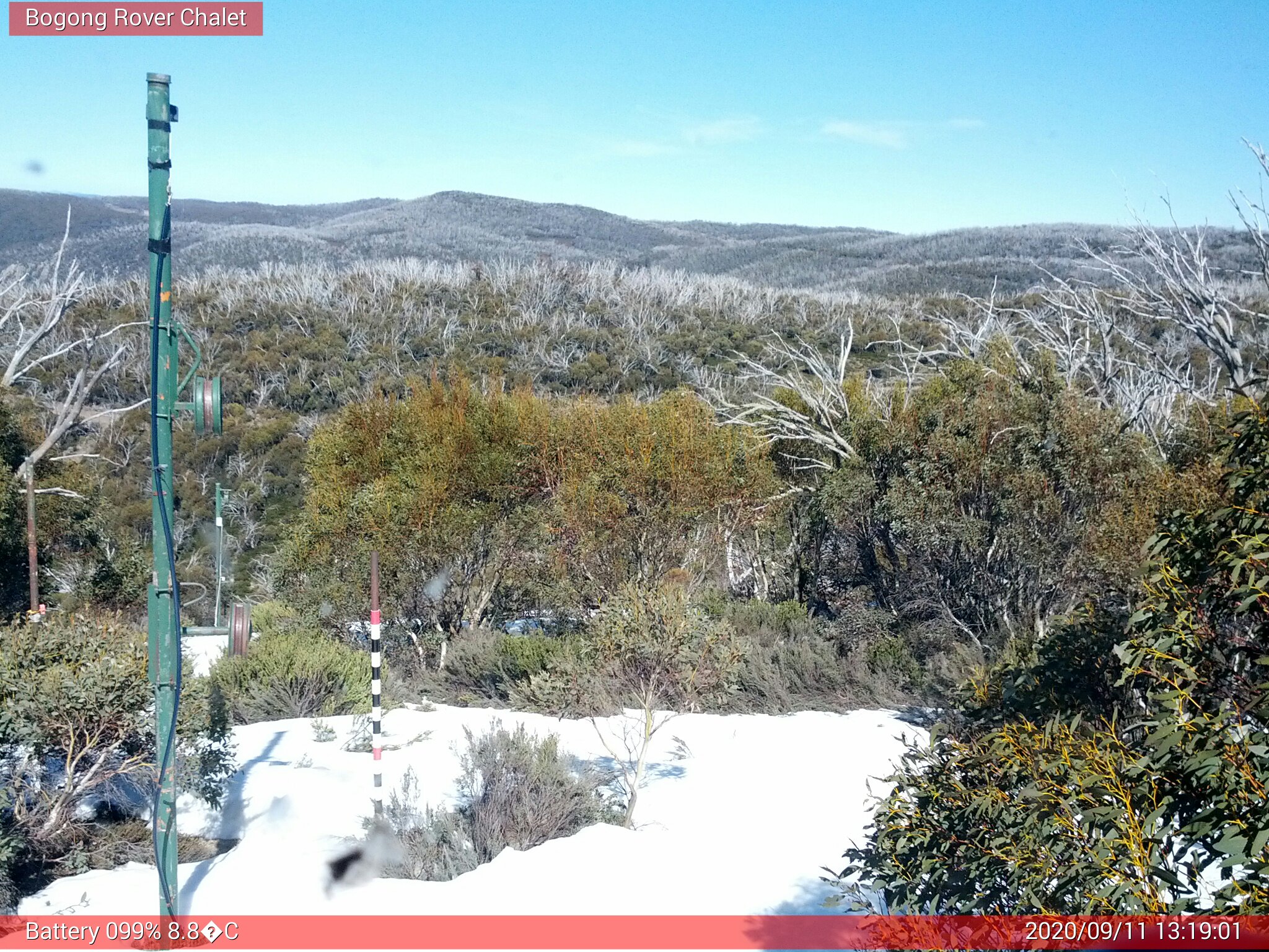 Bogong Web Cam 1:19pm Friday 11th of September 2020