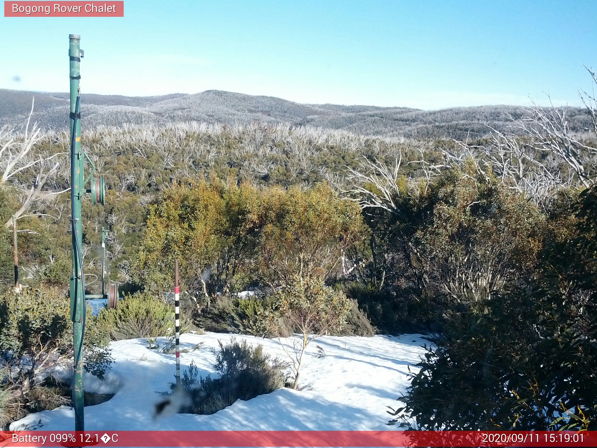 Bogong Web Cam 3:19pm Friday 11th of September 2020