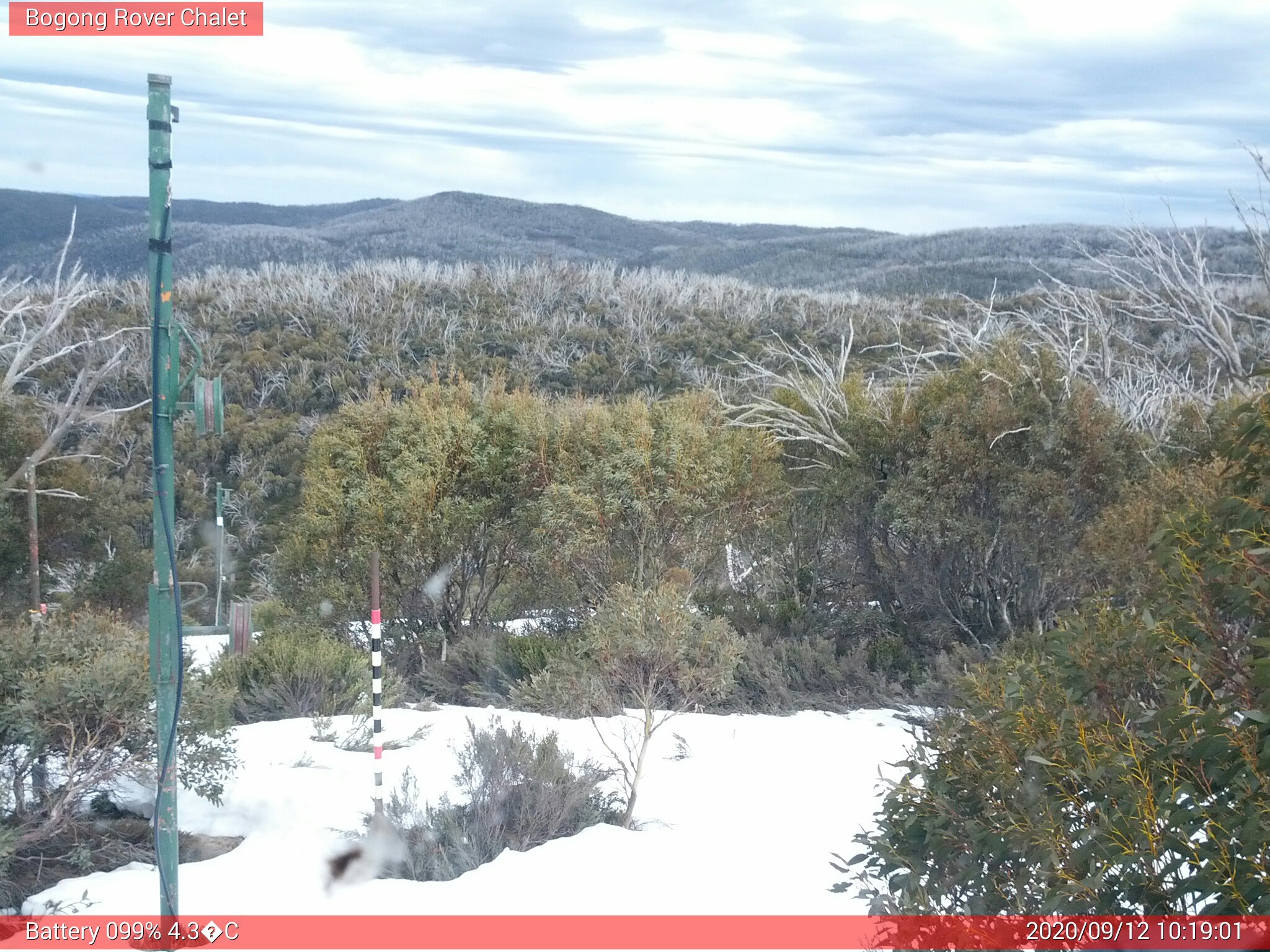 Bogong Web Cam 10:19am Saturday 12th of September 2020