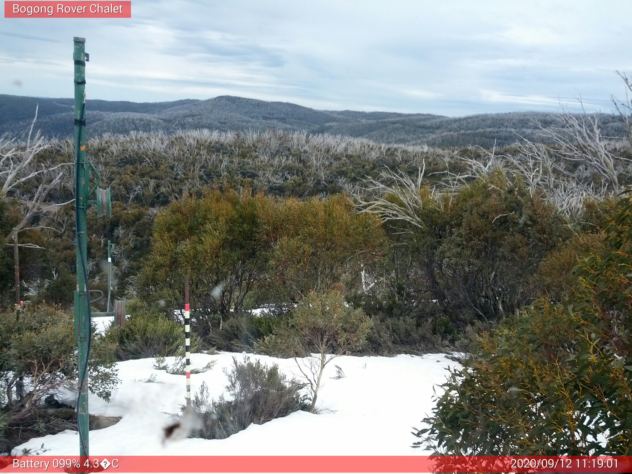 Bogong Web Cam 11:19am Saturday 12th of September 2020