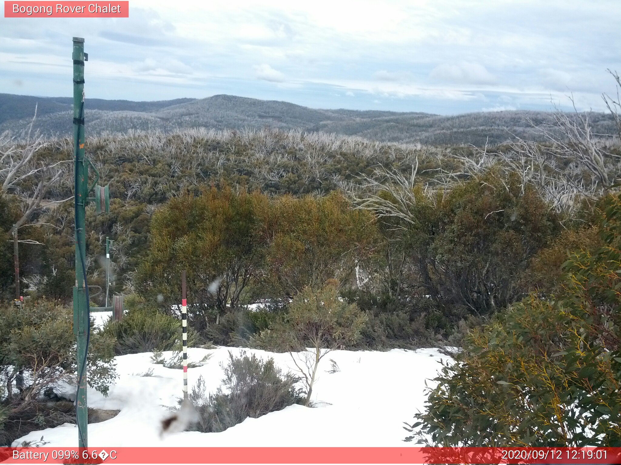 Bogong Web Cam 12:19pm Saturday 12th of September 2020