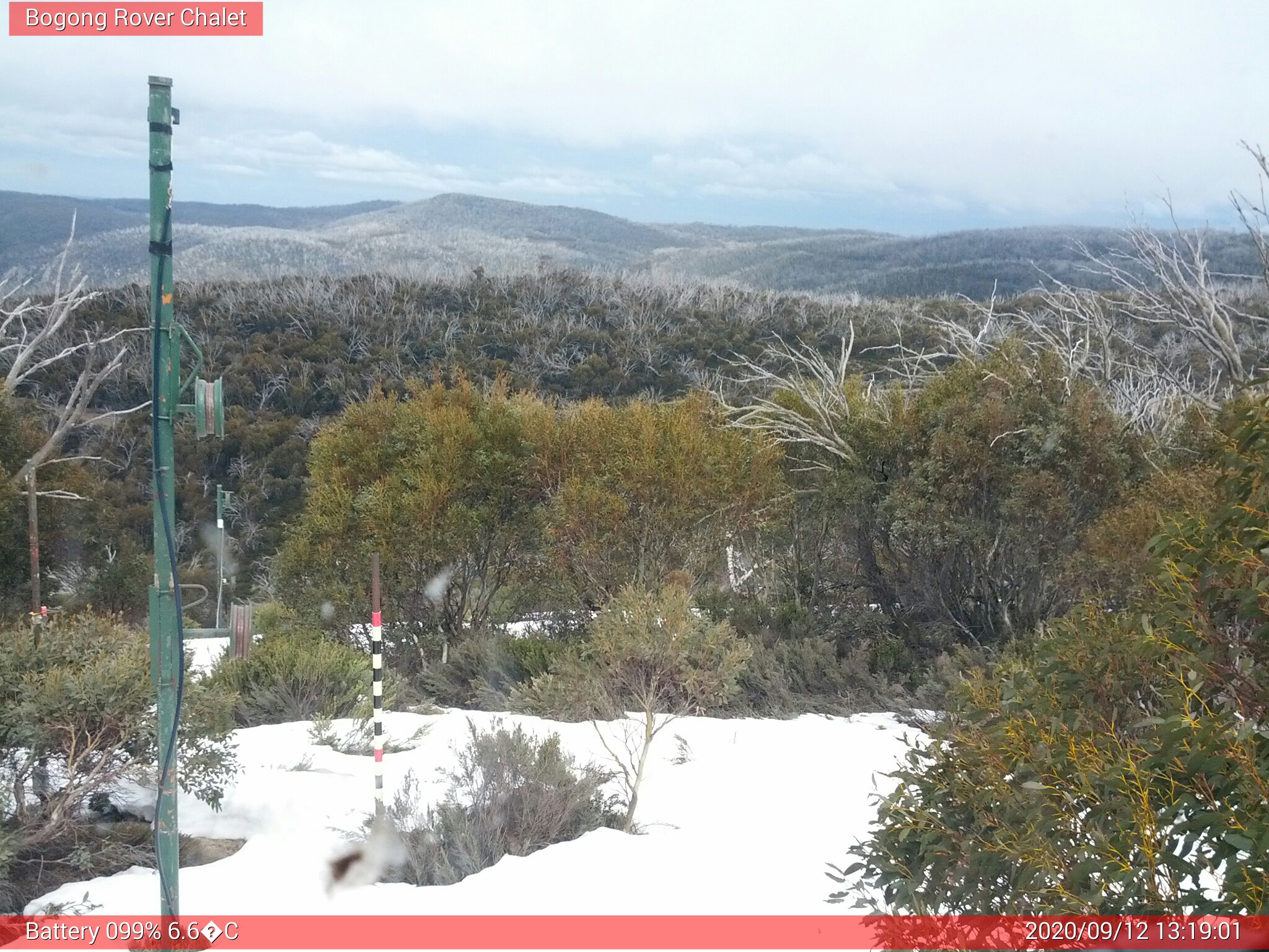 Bogong Web Cam 1:19pm Saturday 12th of September 2020