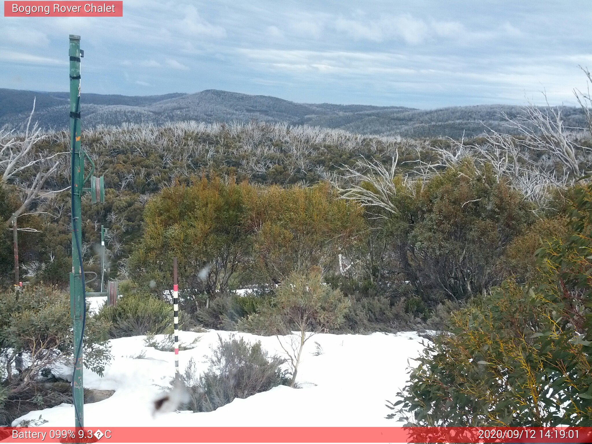 Bogong Web Cam 2:19pm Saturday 12th of September 2020