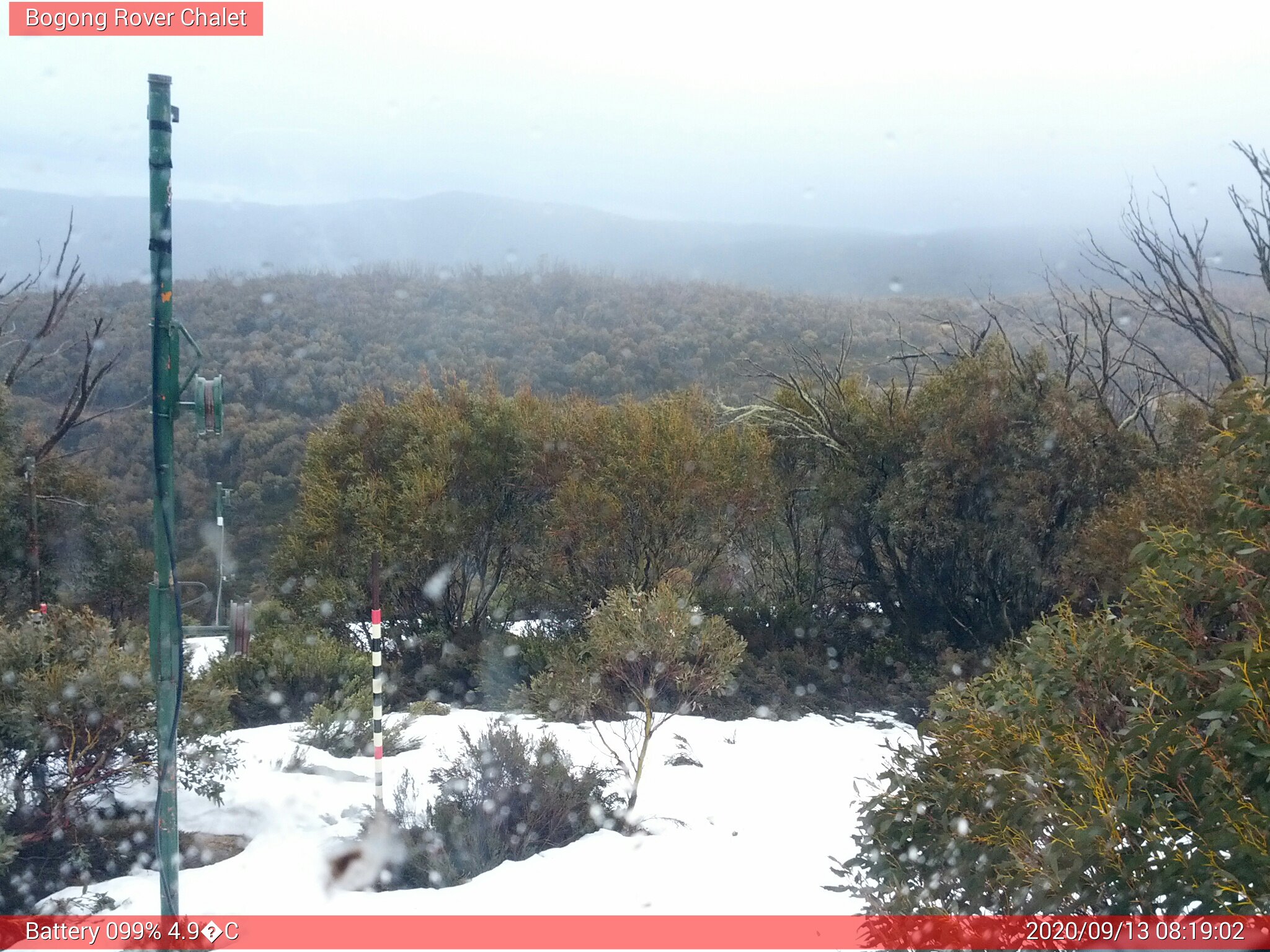 Bogong Web Cam 8:19am Sunday 13th of September 2020