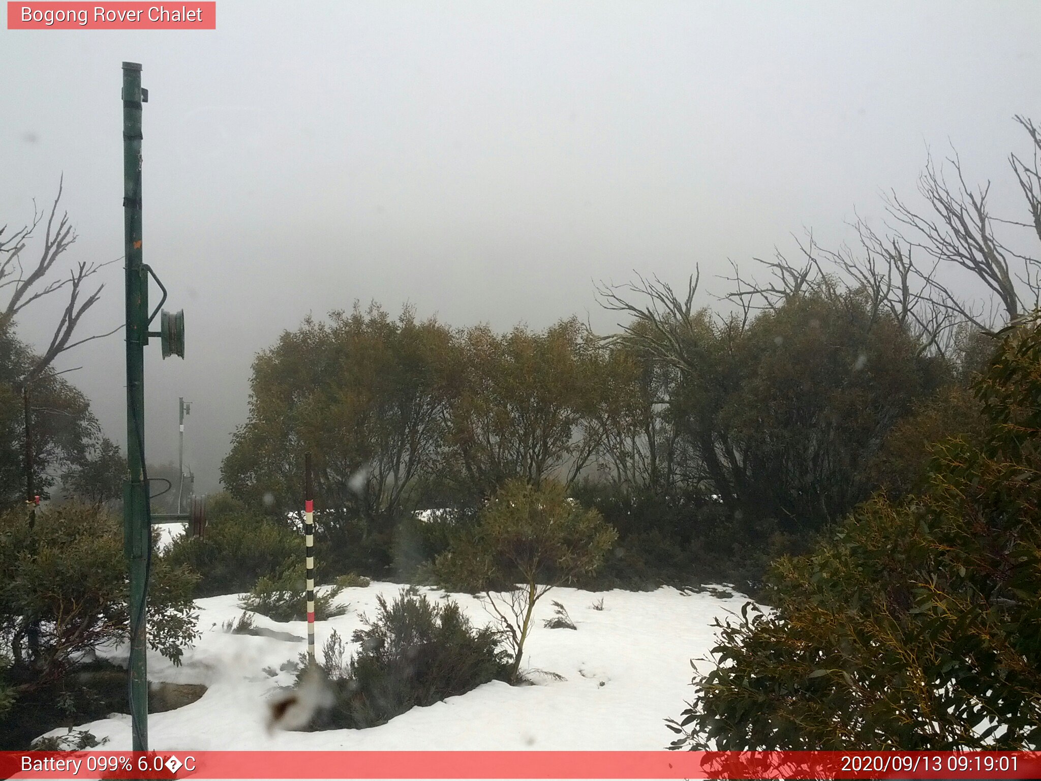 Bogong Web Cam 9:19am Sunday 13th of September 2020