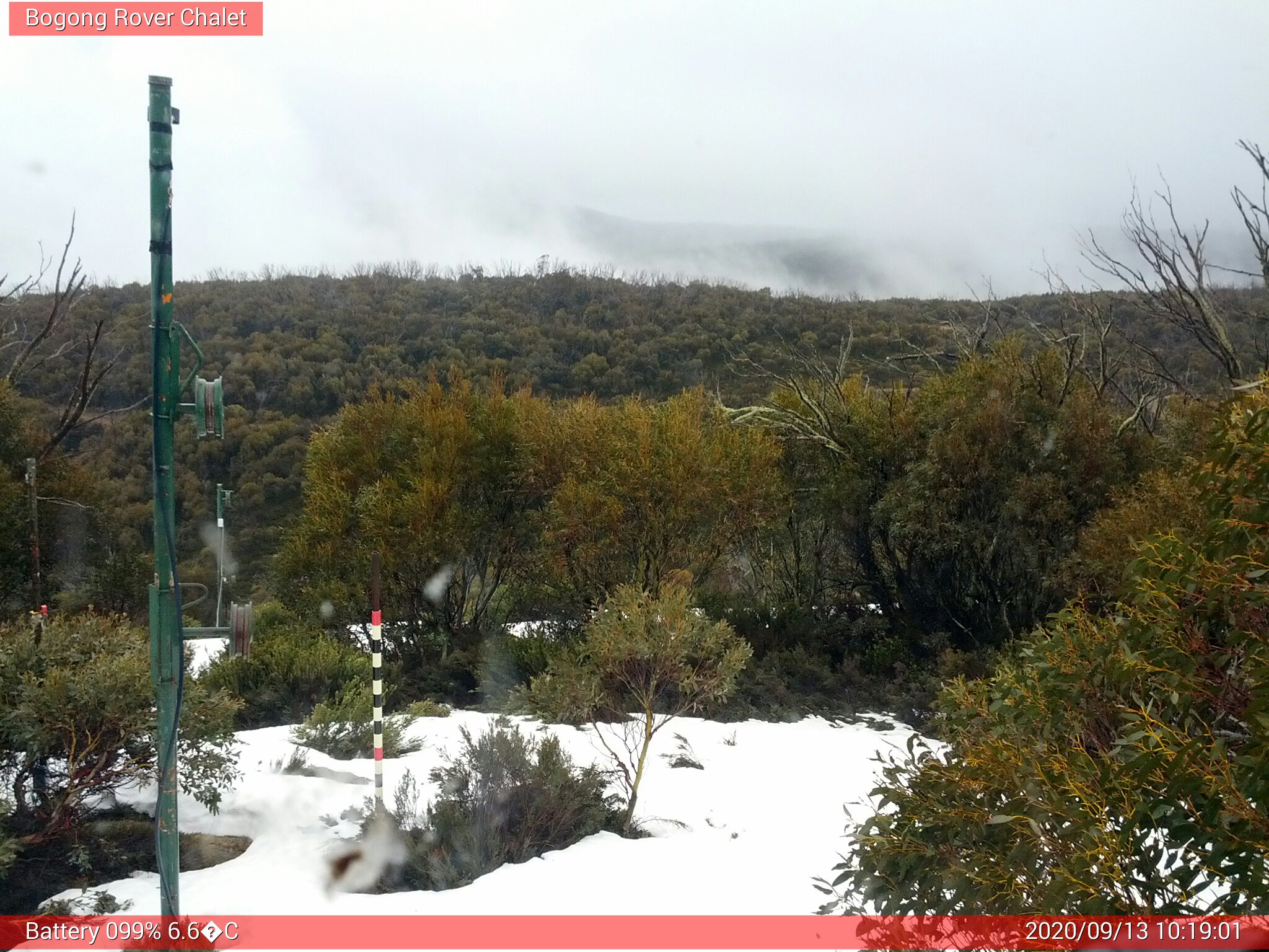 Bogong Web Cam 10:19am Sunday 13th of September 2020