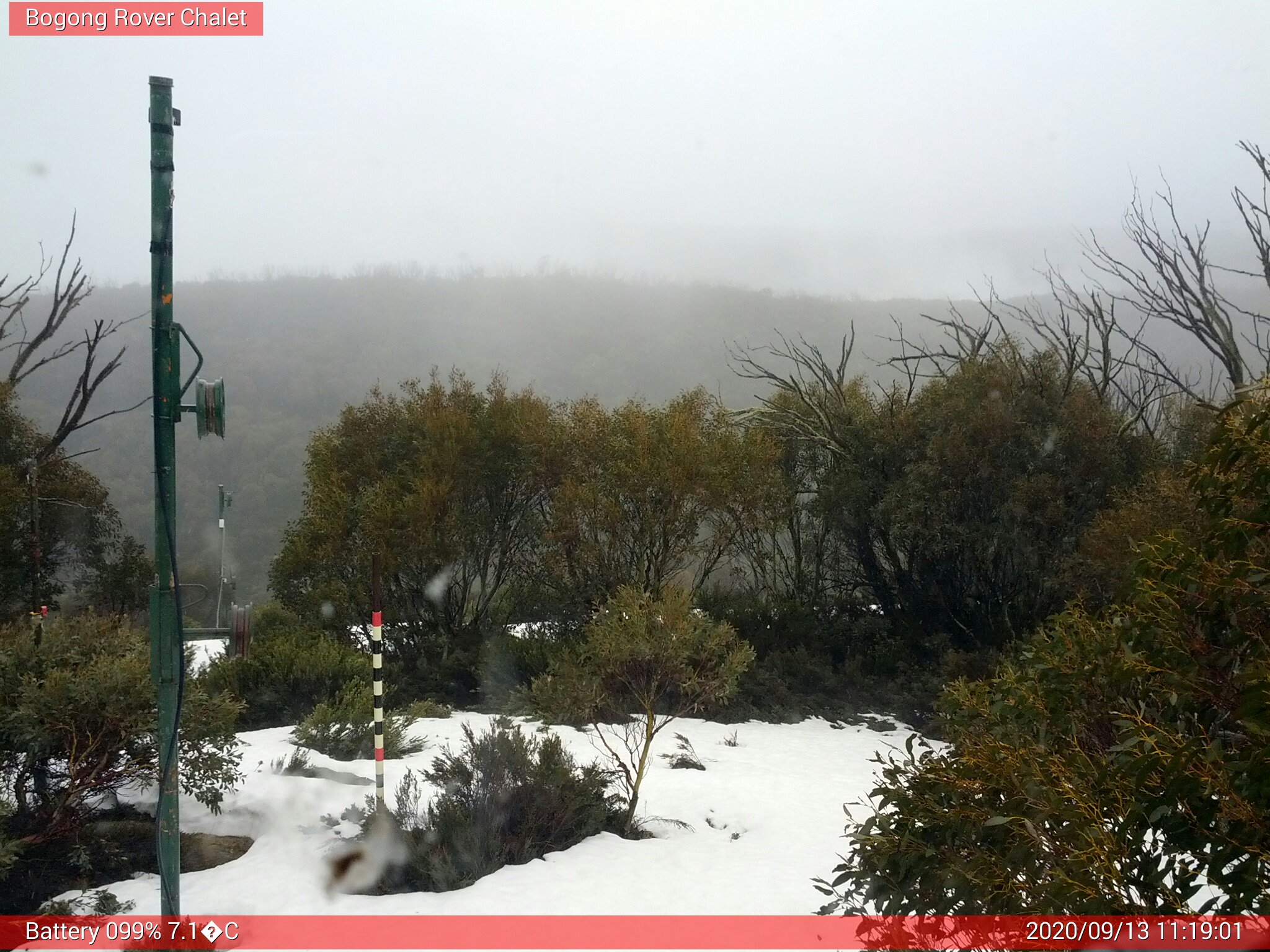 Bogong Web Cam 11:19am Sunday 13th of September 2020