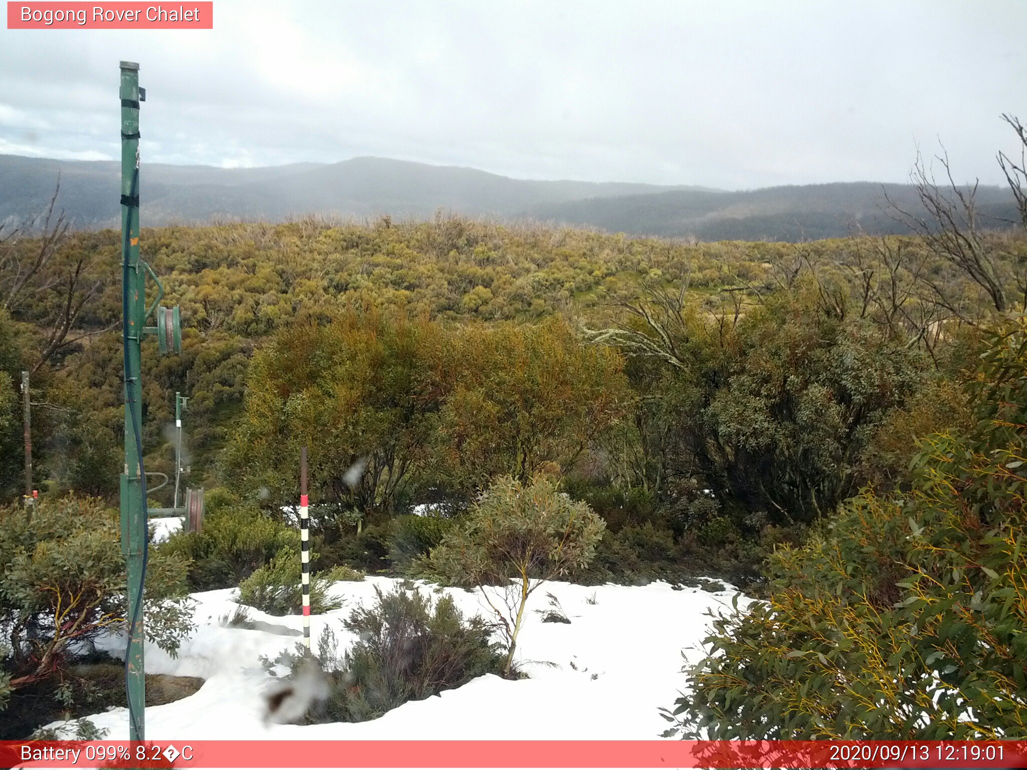 Bogong Web Cam 12:19pm Sunday 13th of September 2020