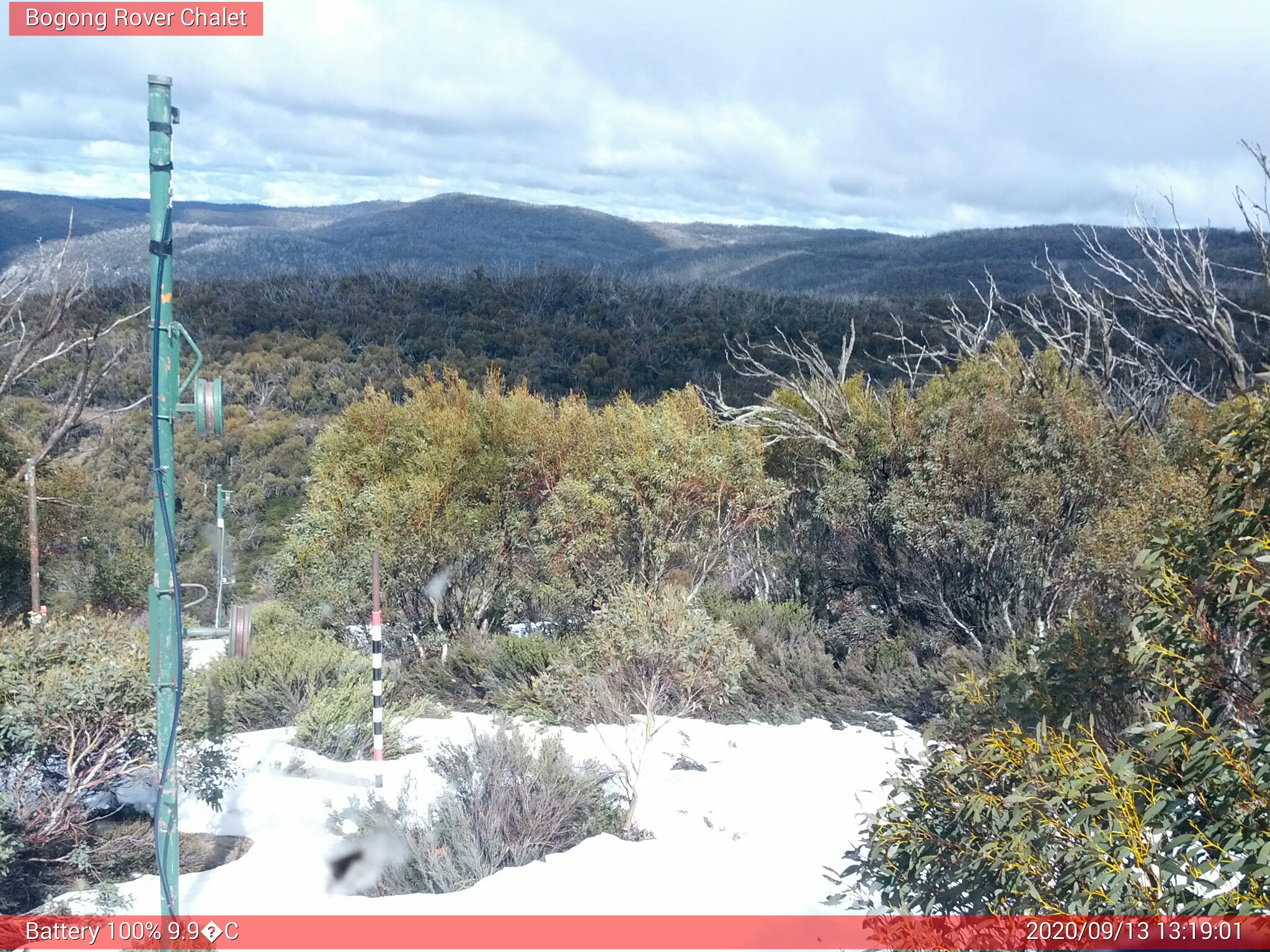 Bogong Web Cam 1:19pm Sunday 13th of September 2020