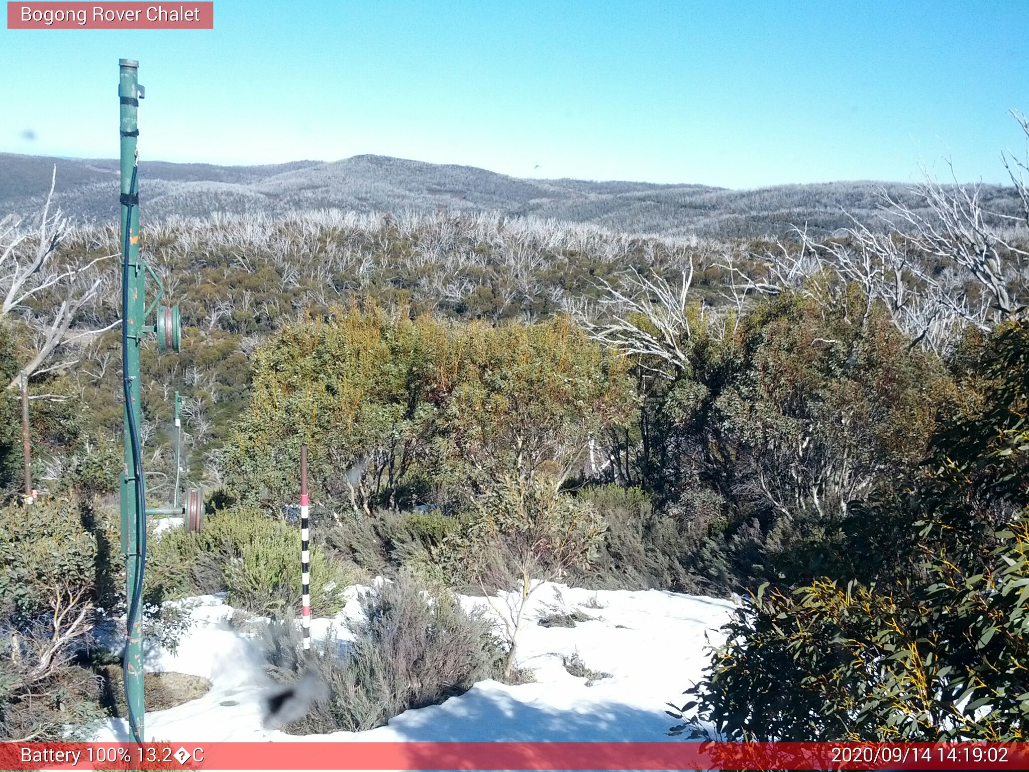 Bogong Web Cam 2:19pm Monday 14th of September 2020