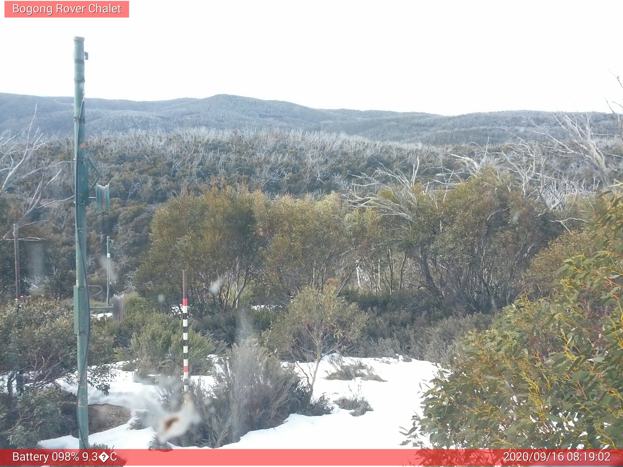 Bogong Web Cam 8:19am Wednesday 16th of September 2020