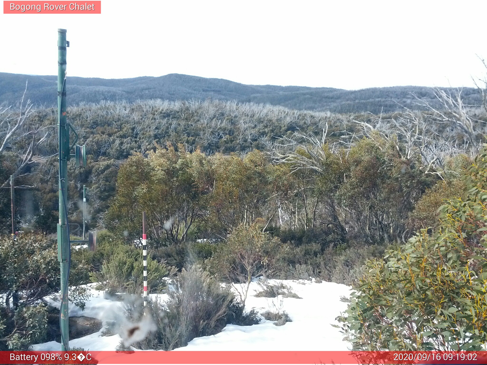 Bogong Web Cam 9:19am Wednesday 16th of September 2020