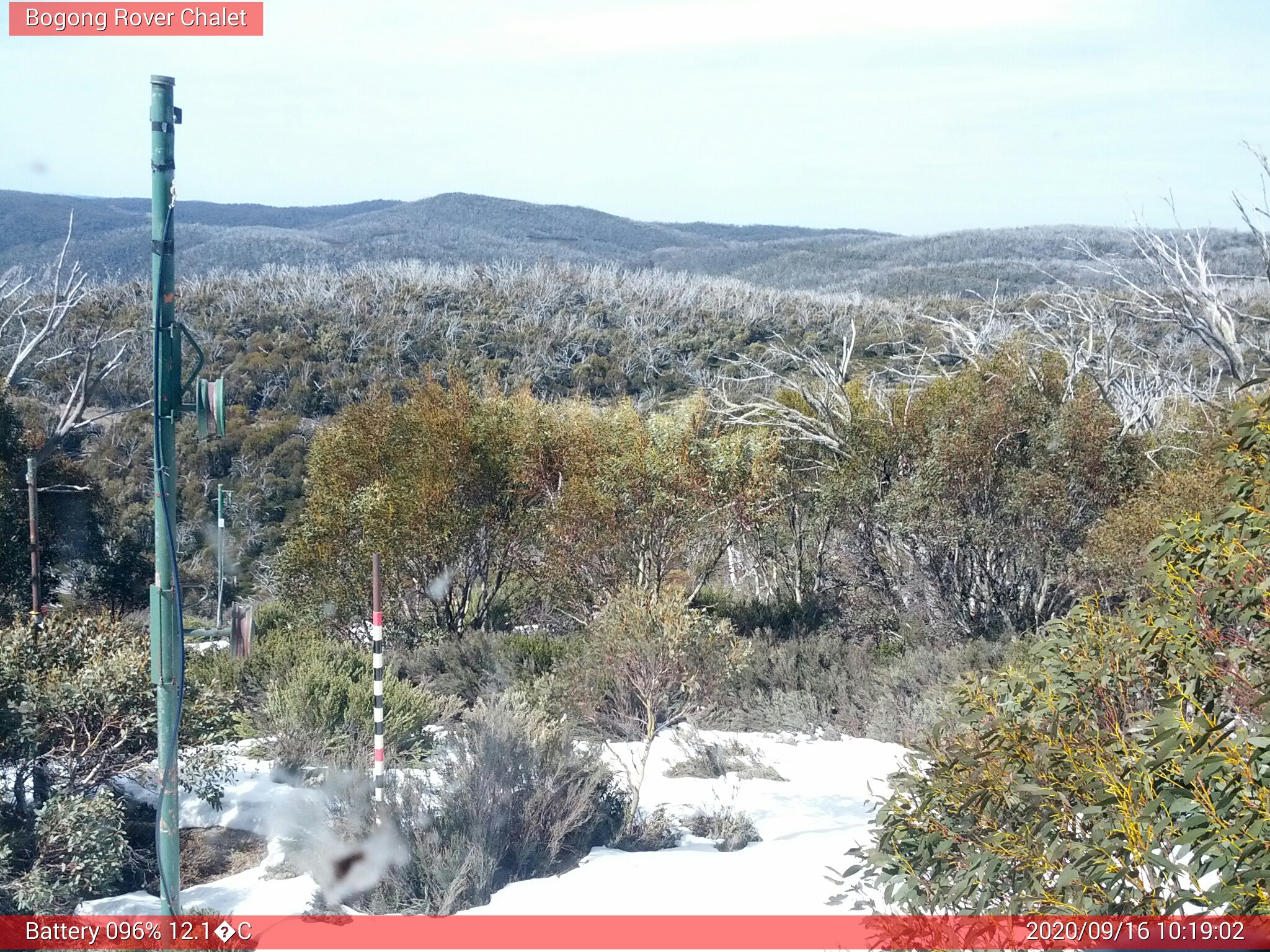 Bogong Web Cam 10:19am Wednesday 16th of September 2020