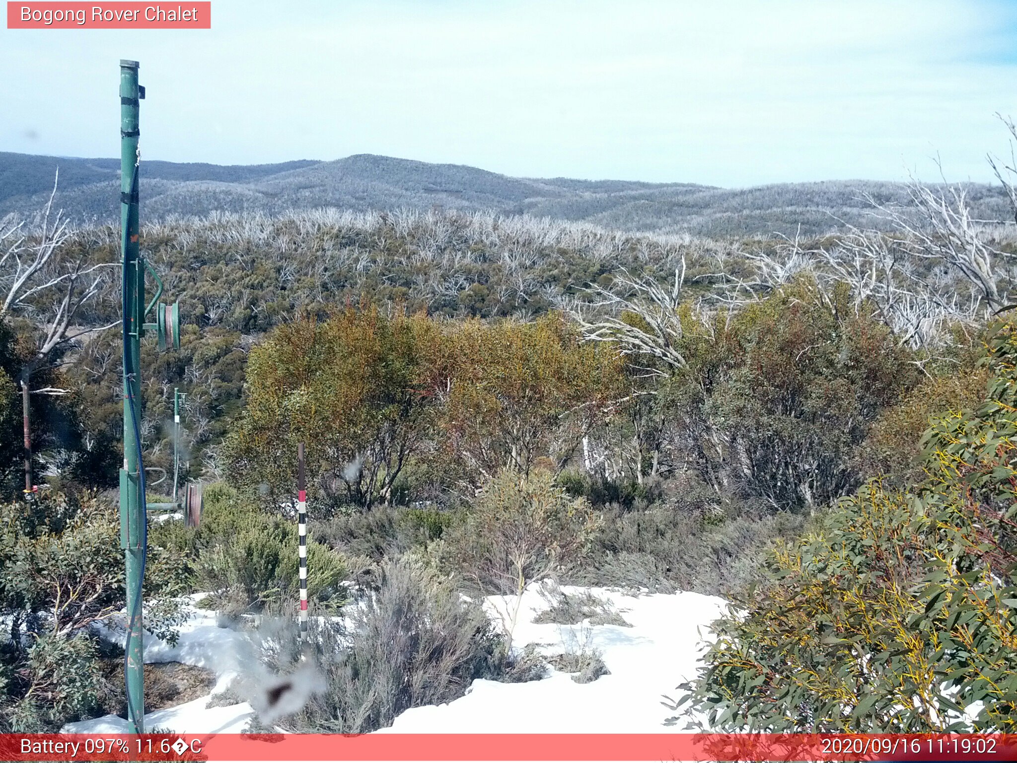 Bogong Web Cam 11:19am Wednesday 16th of September 2020