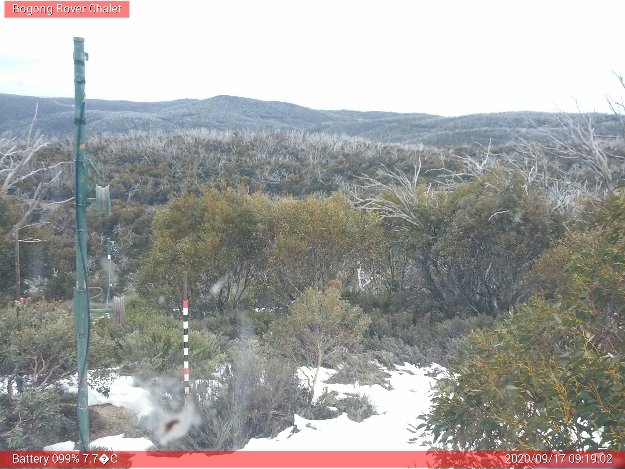 Bogong Web Cam 9:19am Thursday 17th of September 2020