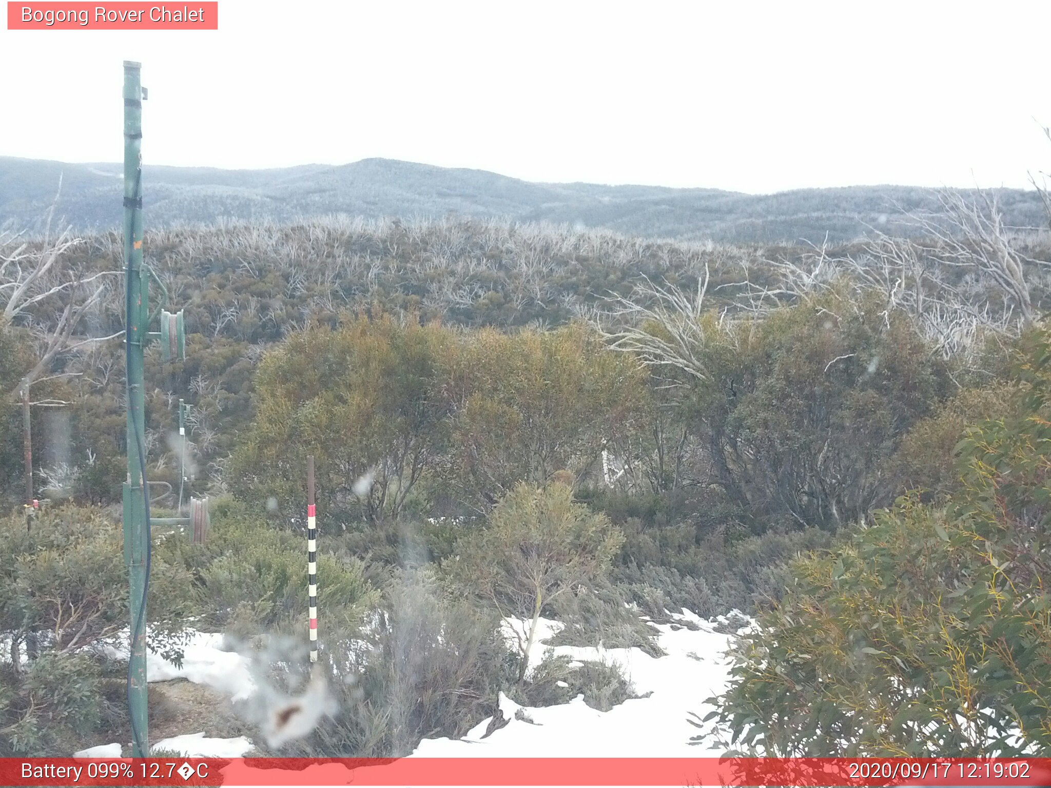 Bogong Web Cam 12:19pm Thursday 17th of September 2020