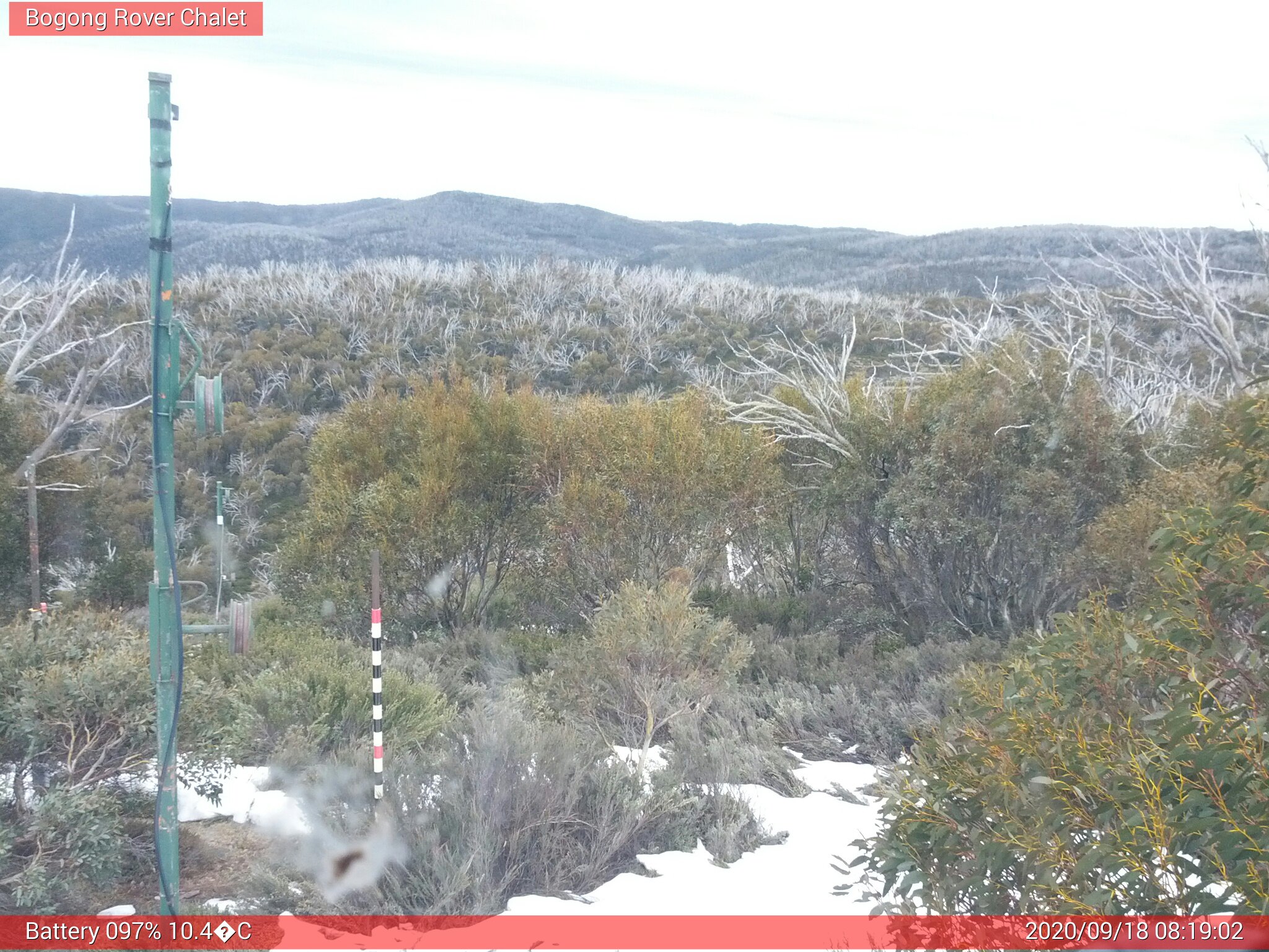 Bogong Web Cam 8:19am Friday 18th of September 2020