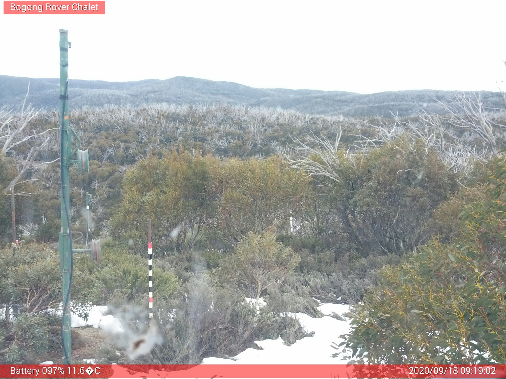 Bogong Web Cam 9:19am Friday 18th of September 2020