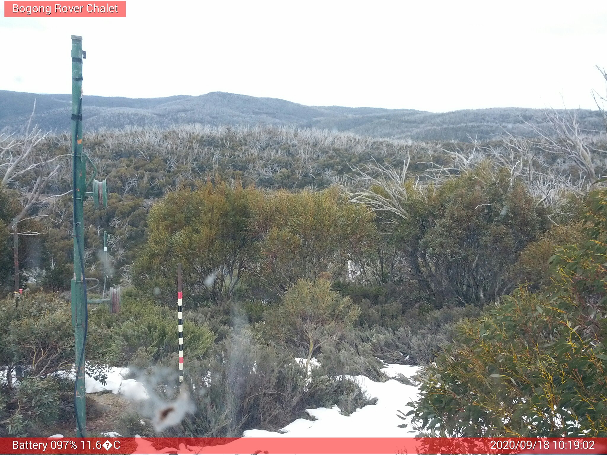 Bogong Web Cam 10:19am Friday 18th of September 2020