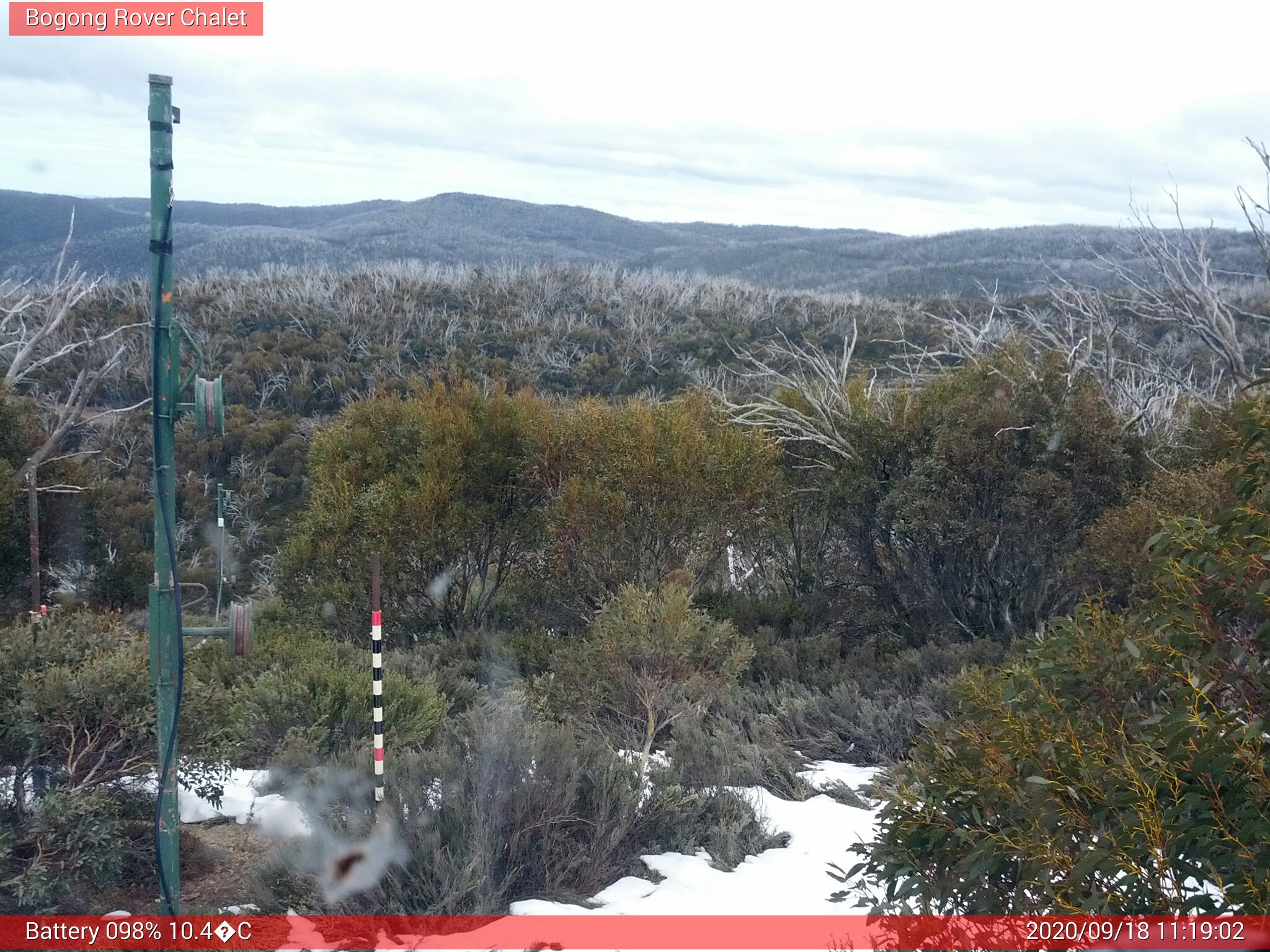 Bogong Web Cam 11:19am Friday 18th of September 2020